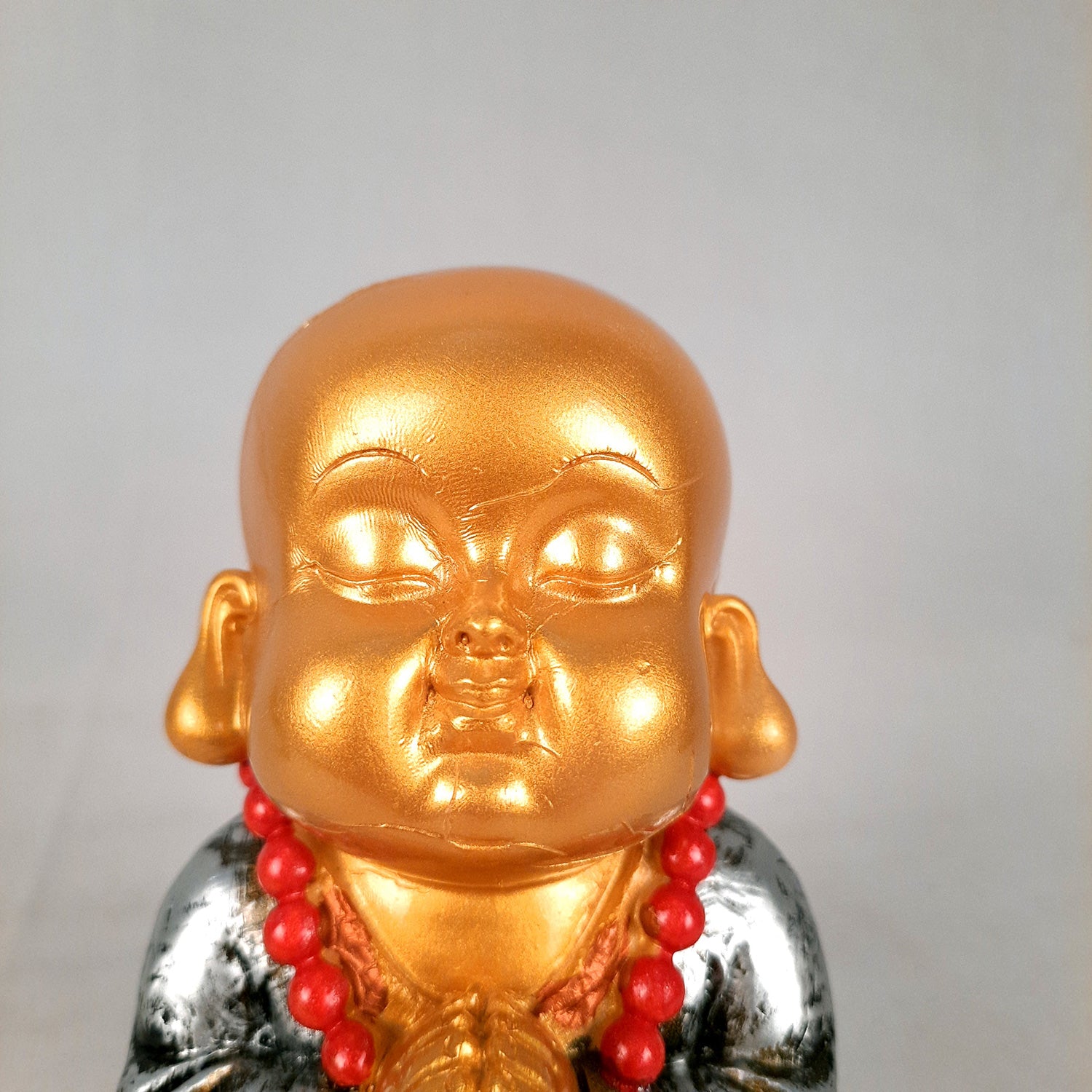 Buddha Baby Monk Showpiece Set | Child Monk Feng Shui Decor - For Good Luck, Home, Table, Office Decor, Garden & Gift - 5 Inch (Set of 3) - Apkamart