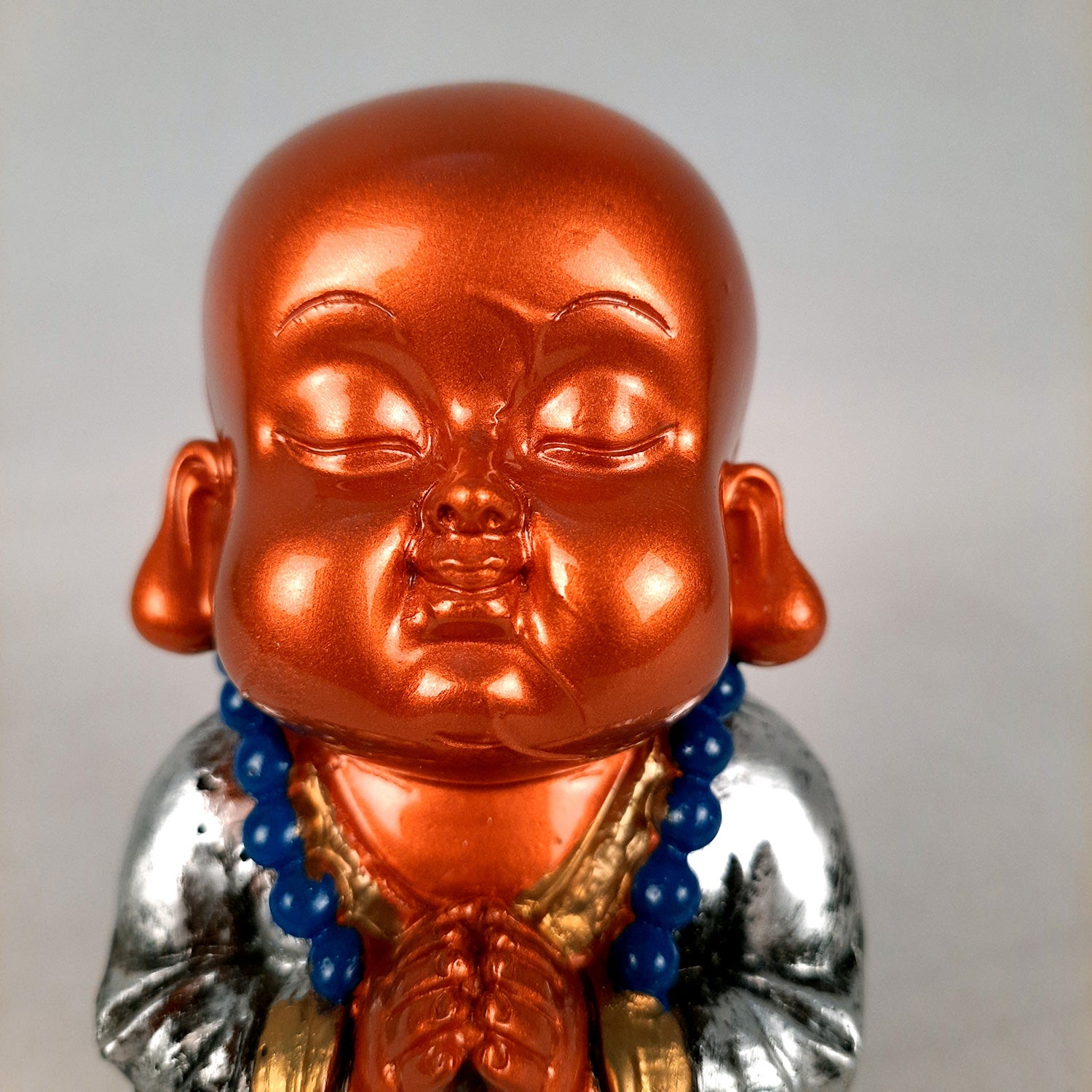 Baby Monk Showpiece Set | Buddha Feng Shui Decor - for Car Dashboard, Good Luck, Home, Table, Office Decor & Gift- 4 inch (Set of 3)- apkamart