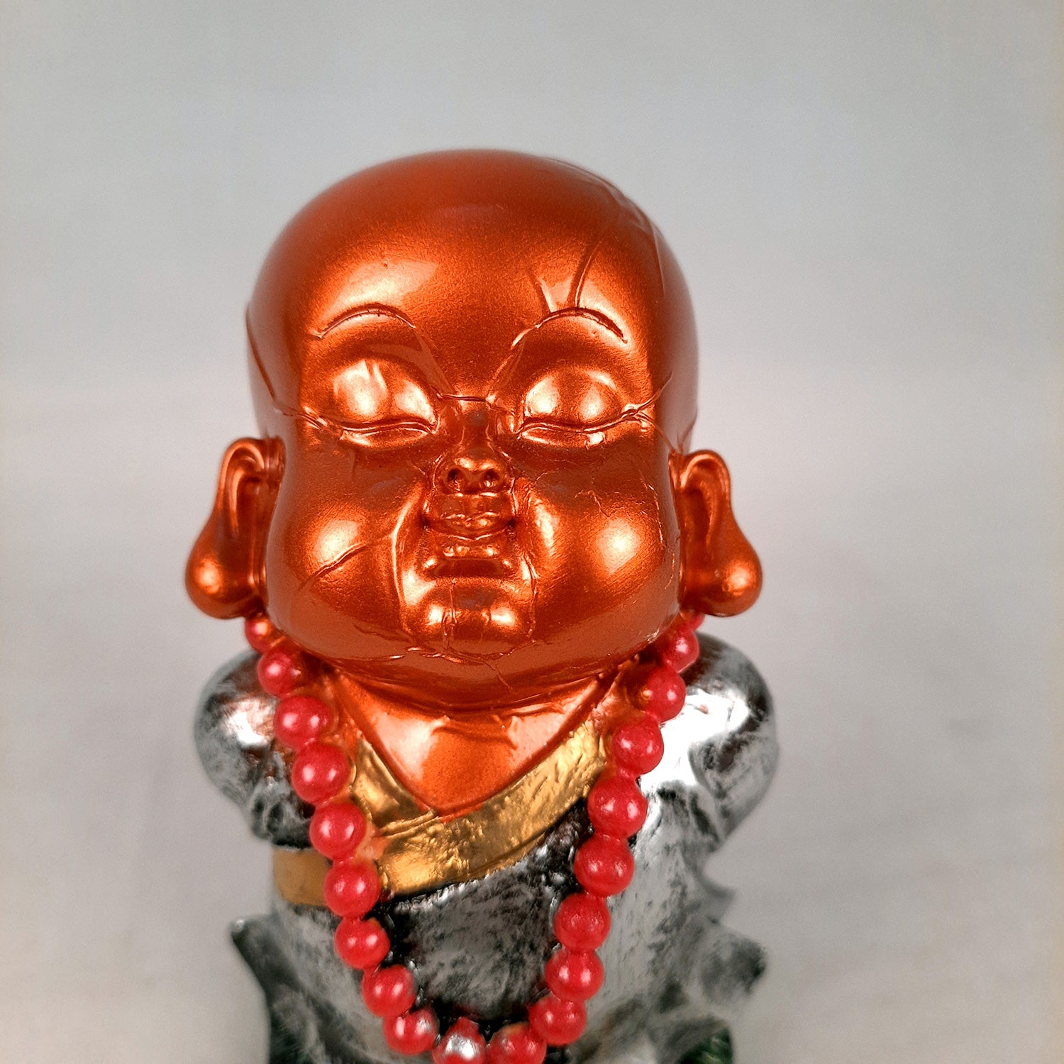 Baby Monk Showpiece Set | Buddha Feng Shui Decor - for Car Dashboard, Good Luck, Home, Table, Office Decor & Gift- 4 inch (Set of 3)- apkamart