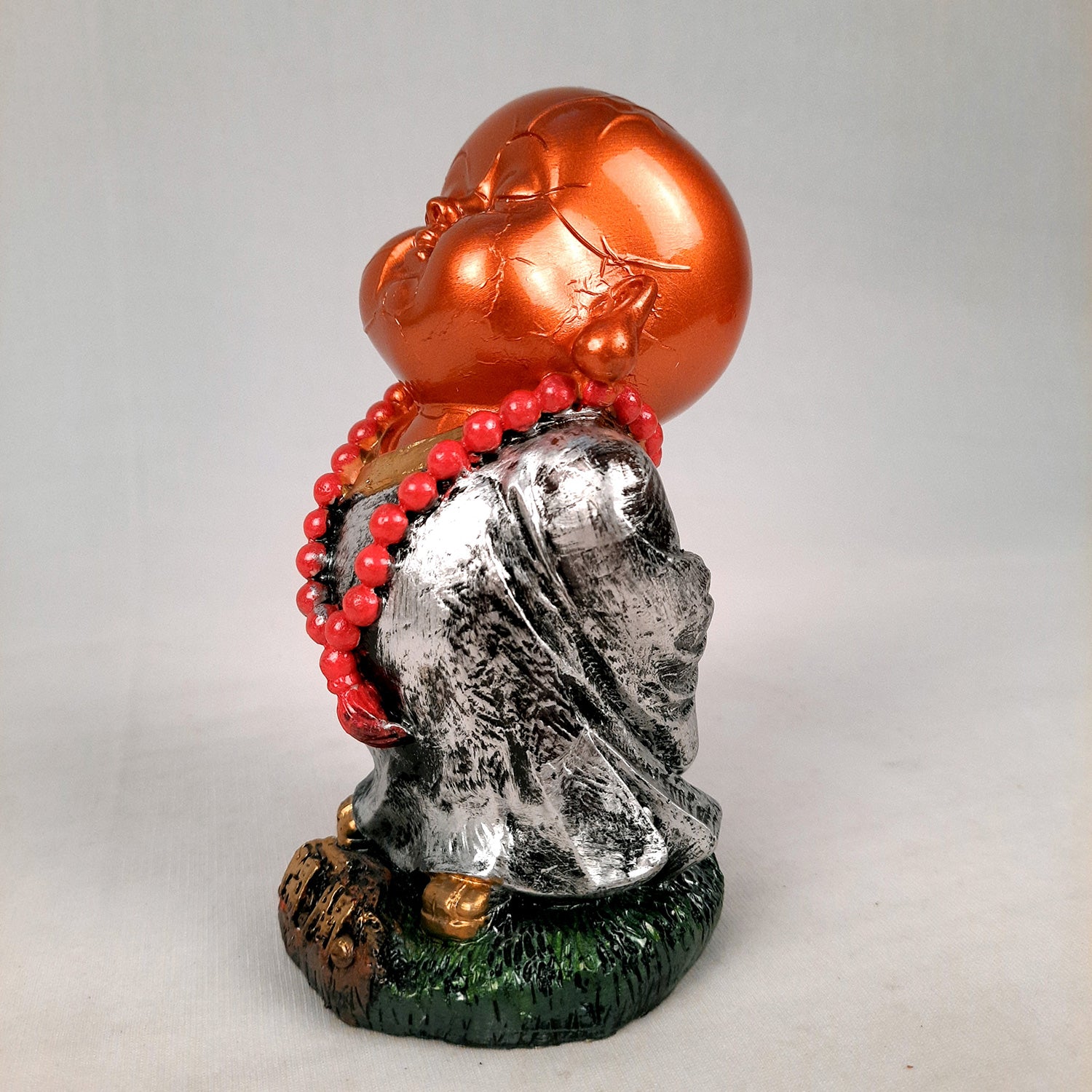 Baby Monk Showpiece Set | Buddha Feng Shui Decor - for Car Dashboard, Good Luck, Home, Table, Office Decor & Gift- 4 inch (Set of 3)- apkamart