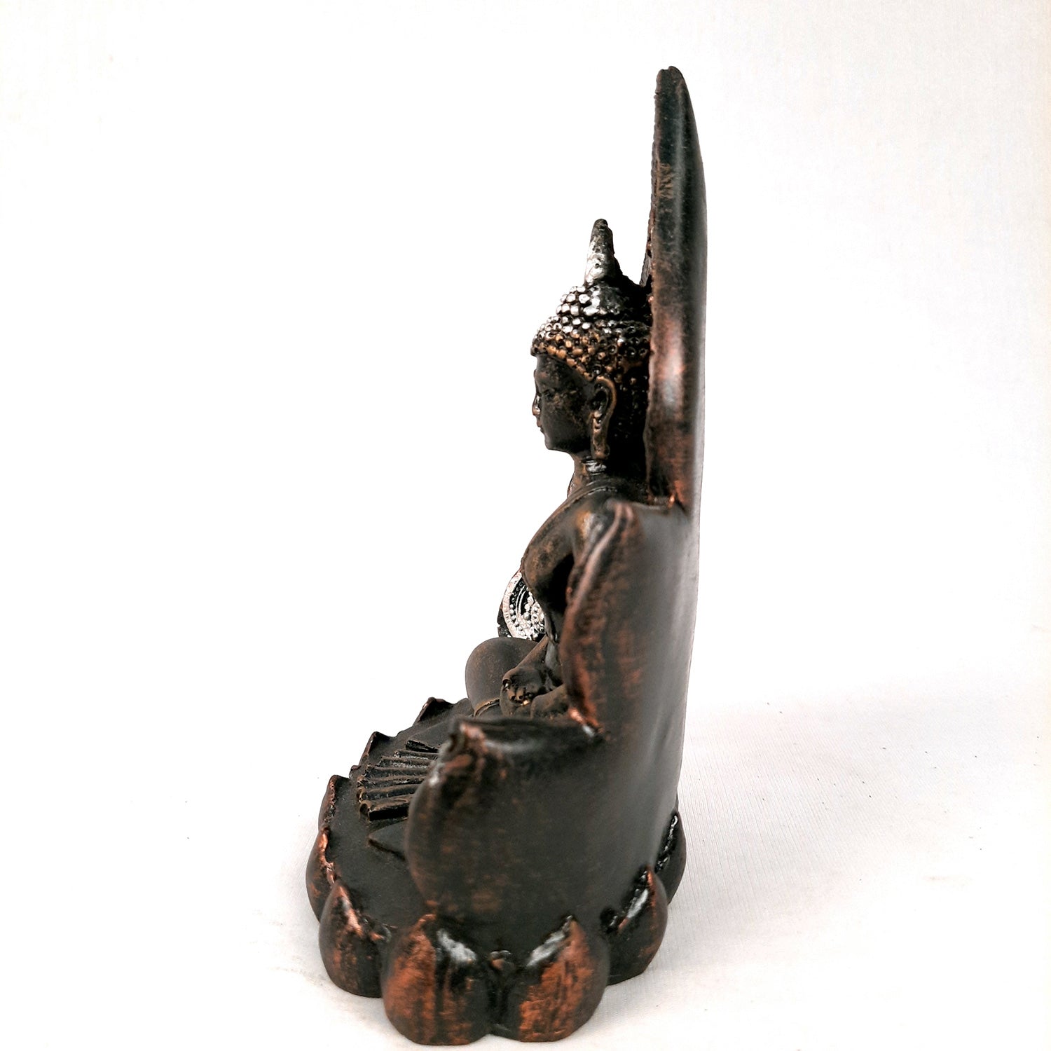 Buddha Statue | Lord Gautam Buddha in Meditation Showpiece - For Living room, Home, Table, Shelf, Office Decor & Gift -7 Inch - Apkamart