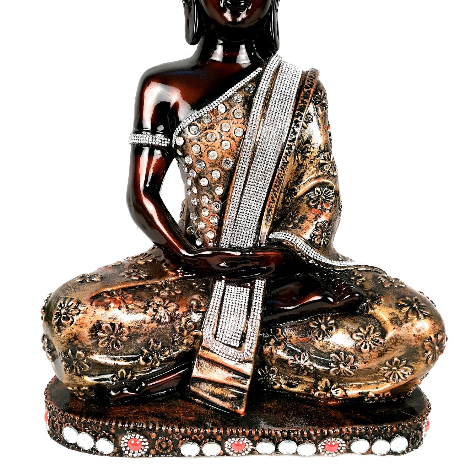 Buddha In Meditation Statue | Lord Gautam Buddha Big Idol Showpiece - For Living room, Home, Table, Centerpiece, Meditation Room, Office Decor & Gift -18 Inch - Apkamart