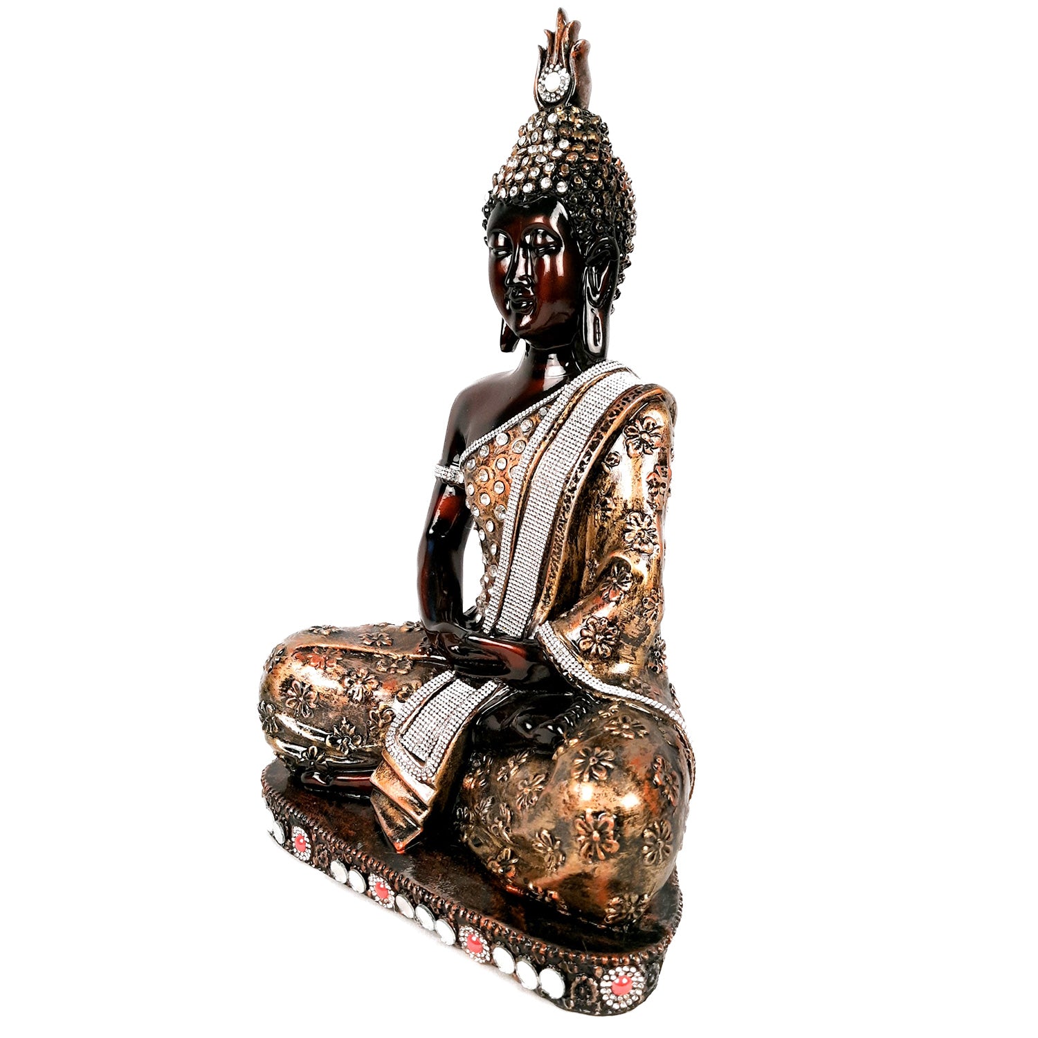 Buddha In Meditation Statue | Lord Gautam Buddha Big Idol Showpiece - For Living room, Home, Table, Centerpiece, Meditation Room, Office Decor & Gift -18 Inch - Apkamart