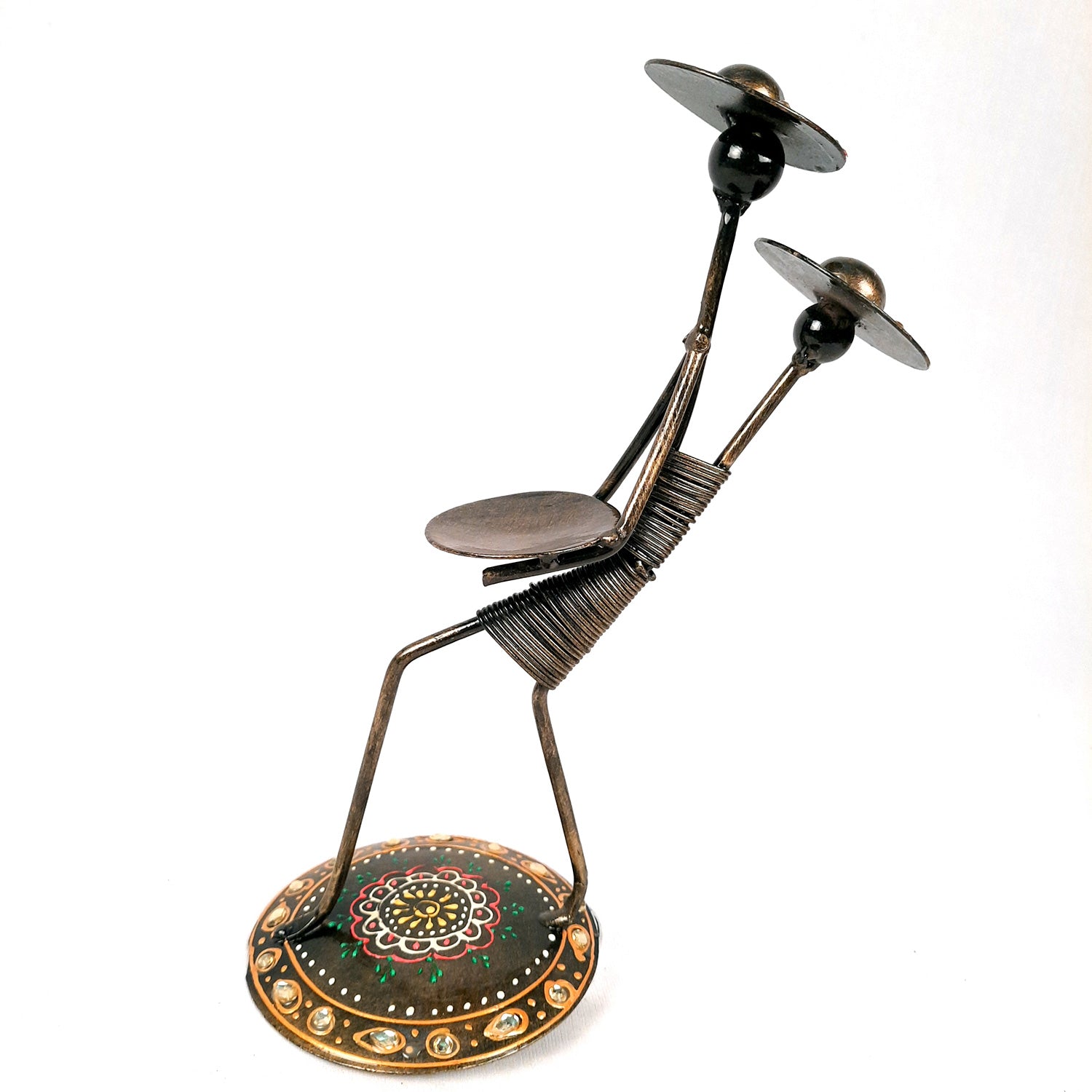 Tea Light Holder Cum Showpiece | T Light Candle Stand - Lady Holding Baby Design - For Home Decor, Living room, Table & Shelf Decor, Office, Decorative Item for Diwali & Gifts - 9 Inch - Apkamart