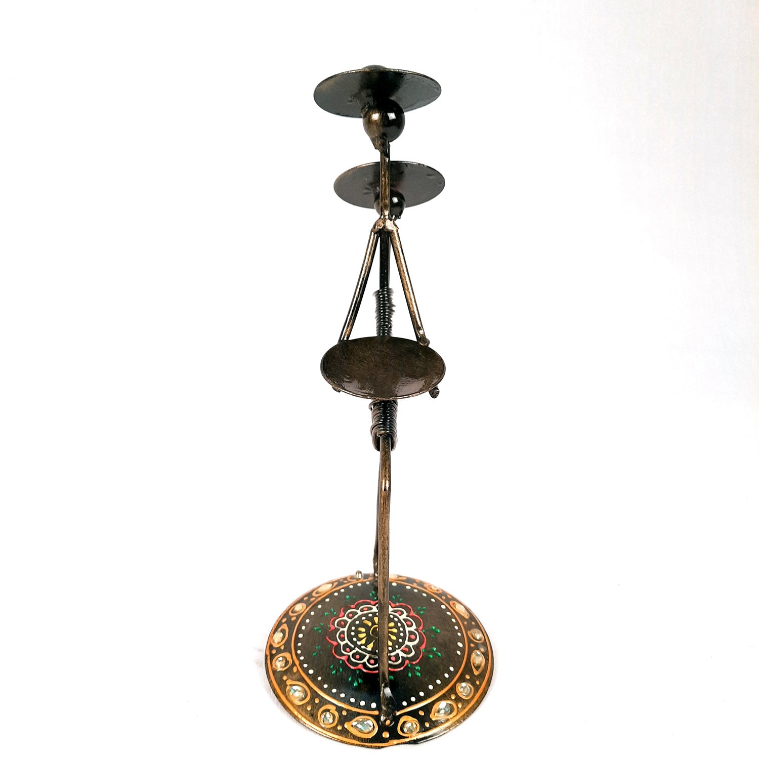 Tea Light Holder Cum Showpiece | T Light Candle Stand - Lady Holding Baby Design - For Home Decor, Living room, Table & Shelf Decor, Office, Decorative Item for Diwali & Gifts - 9 Inch - Apkamart