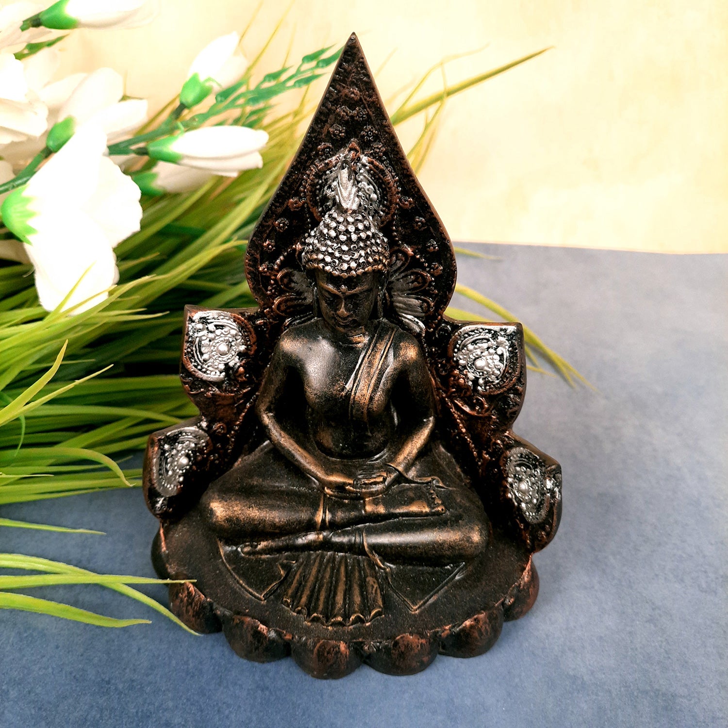 Buddha Statue | Lord Gautam Buddha in Meditation Showpiece - For Living room, Home, Table, Shelf, Office Decor & Gift -7 Inch - Apkamart
