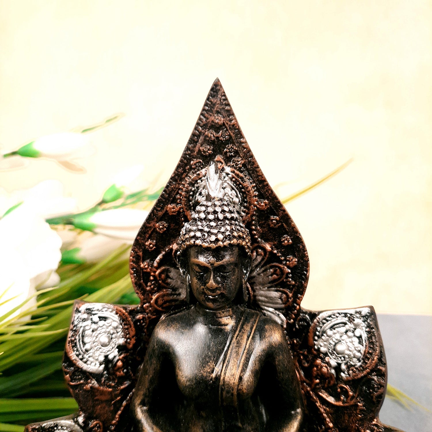 Buddha Statue | Lord Gautam Buddha in Meditation Showpiece - For Living room, Home, Table, Shelf, Office Decor & Gift -7 Inch - Apkamart