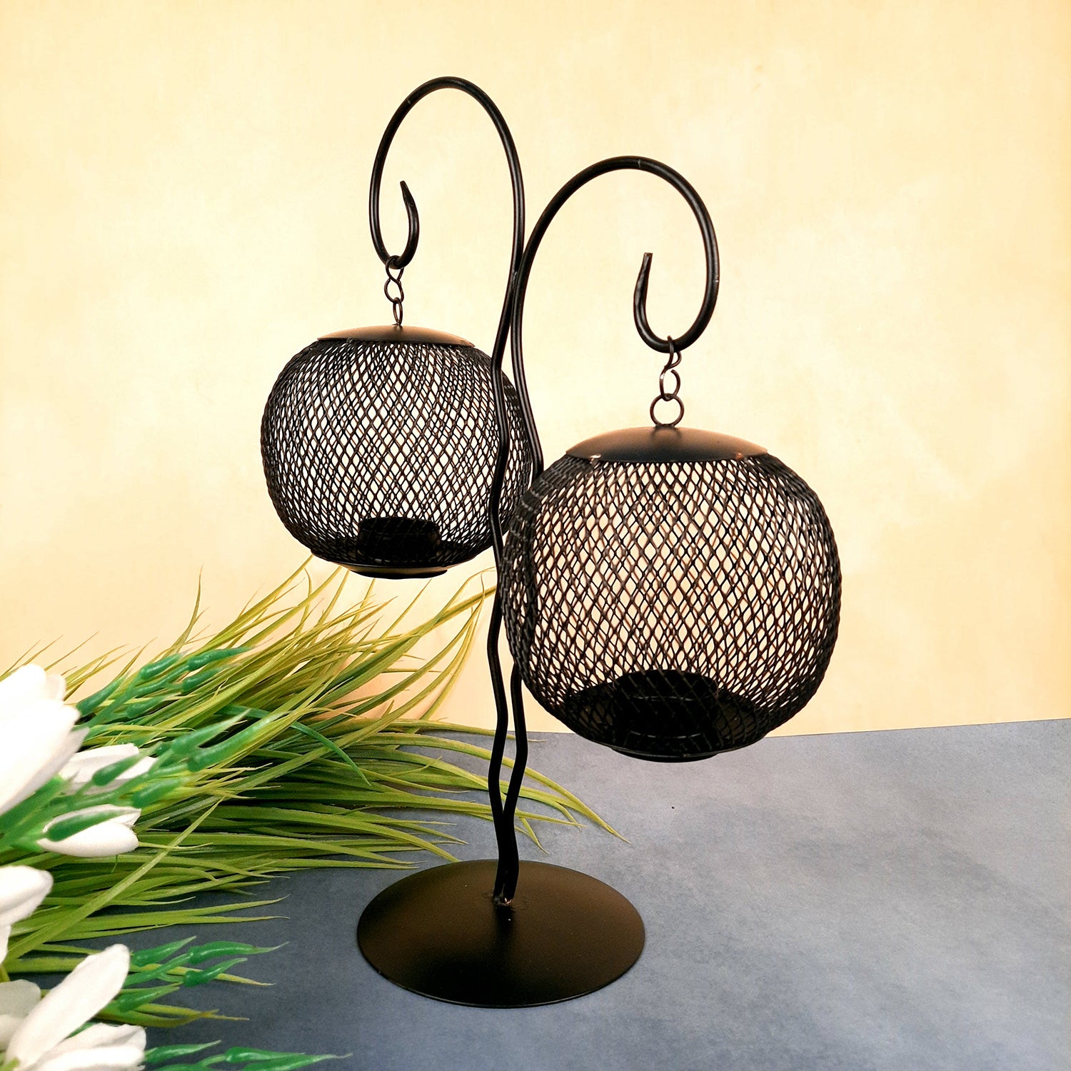 Tealight Holder | T - Light Candle Stand - For Home, Table Decor, Shelf, Decorative Item & Gift - 15 Inch - Apkamart