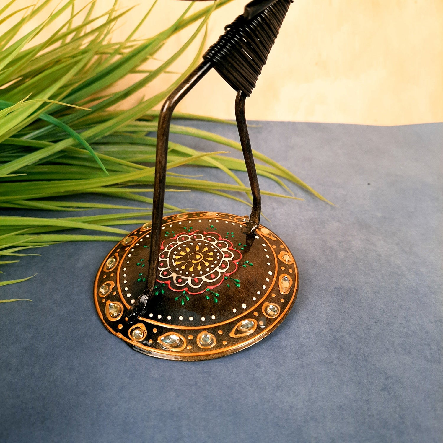 Tea Light Holder Cum Showpiece | T Light Candle Stand - Lady Holding Baby Design - For Home Decor, Living room, Table & Shelf Decor, Office, Decorative Item for Diwali & Gifts - 9 Inch - Apkamart