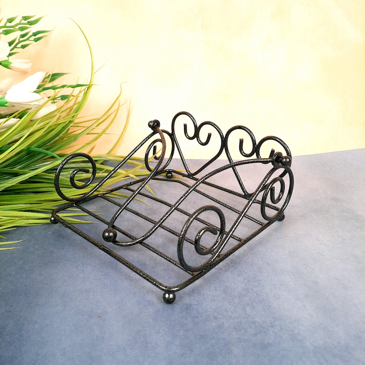 Napkin Holder | Tissue Paper Stand - For Dining Table, Kitchen, Bathroom, Center Table Decorative Items - 7 Inch - Apkamart