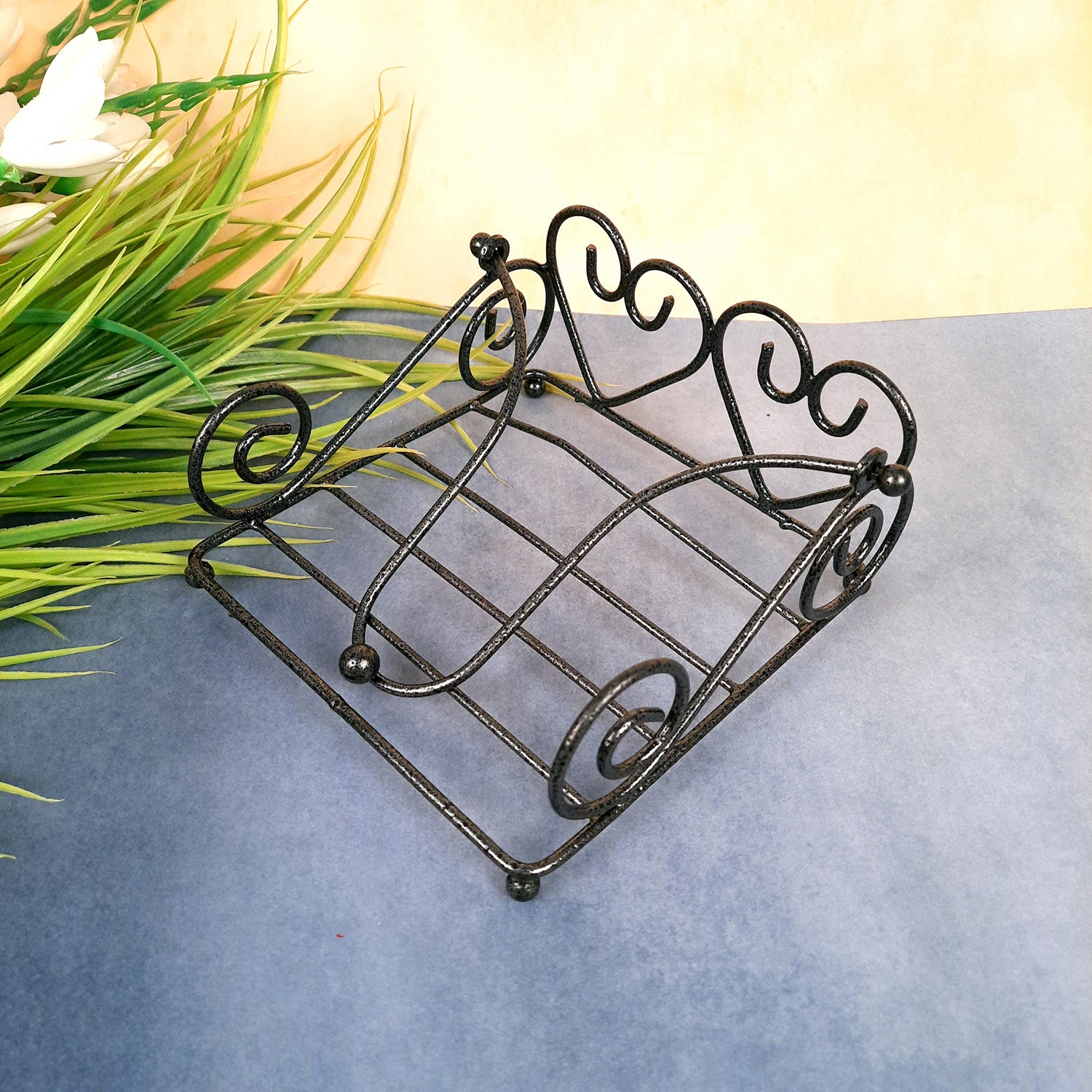 Napkin Holder | Tissue Paper Stand - For Dining Table, Kitchen, Bathroom, Center Table Decorative Items - 7 Inch - Apkamart