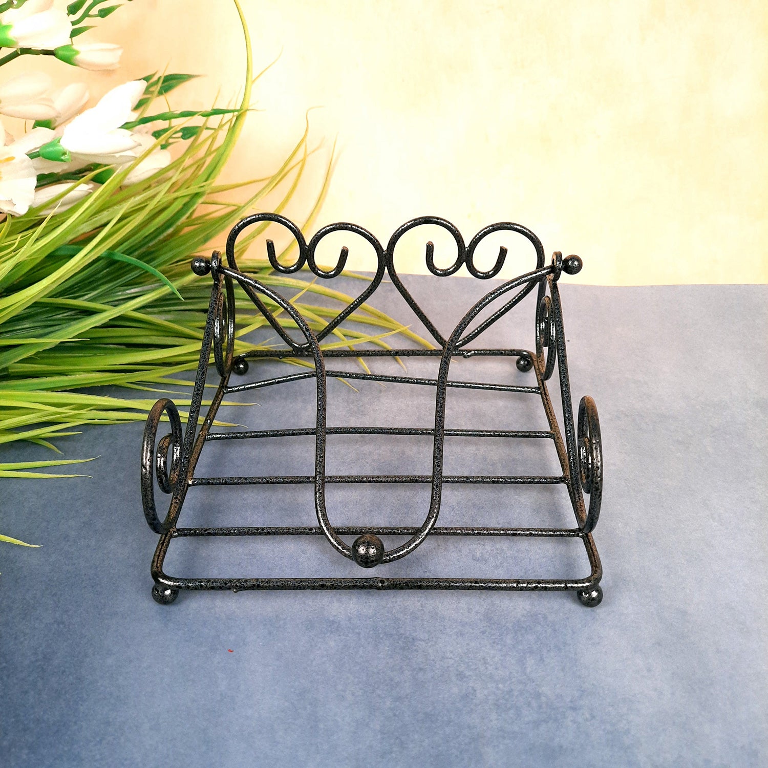 Napkin Holder | Tissue Paper Stand - For Dining Table, Kitchen, Bathroom, Center Table Decorative Items - 7 Inch - Apkamart