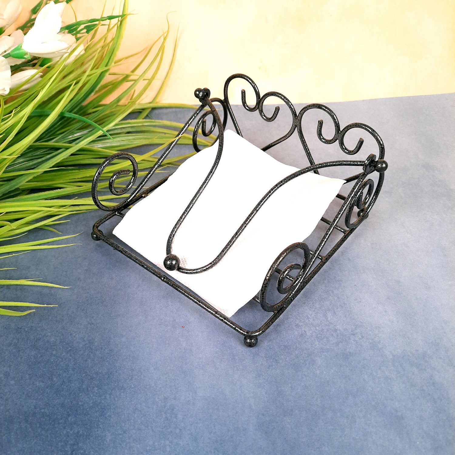 Napkin Holder | Tissue Paper Stand - For Dining Table, Kitchen, Bathroom, Center Table Decorative Items - 7 Inch - Apkamart