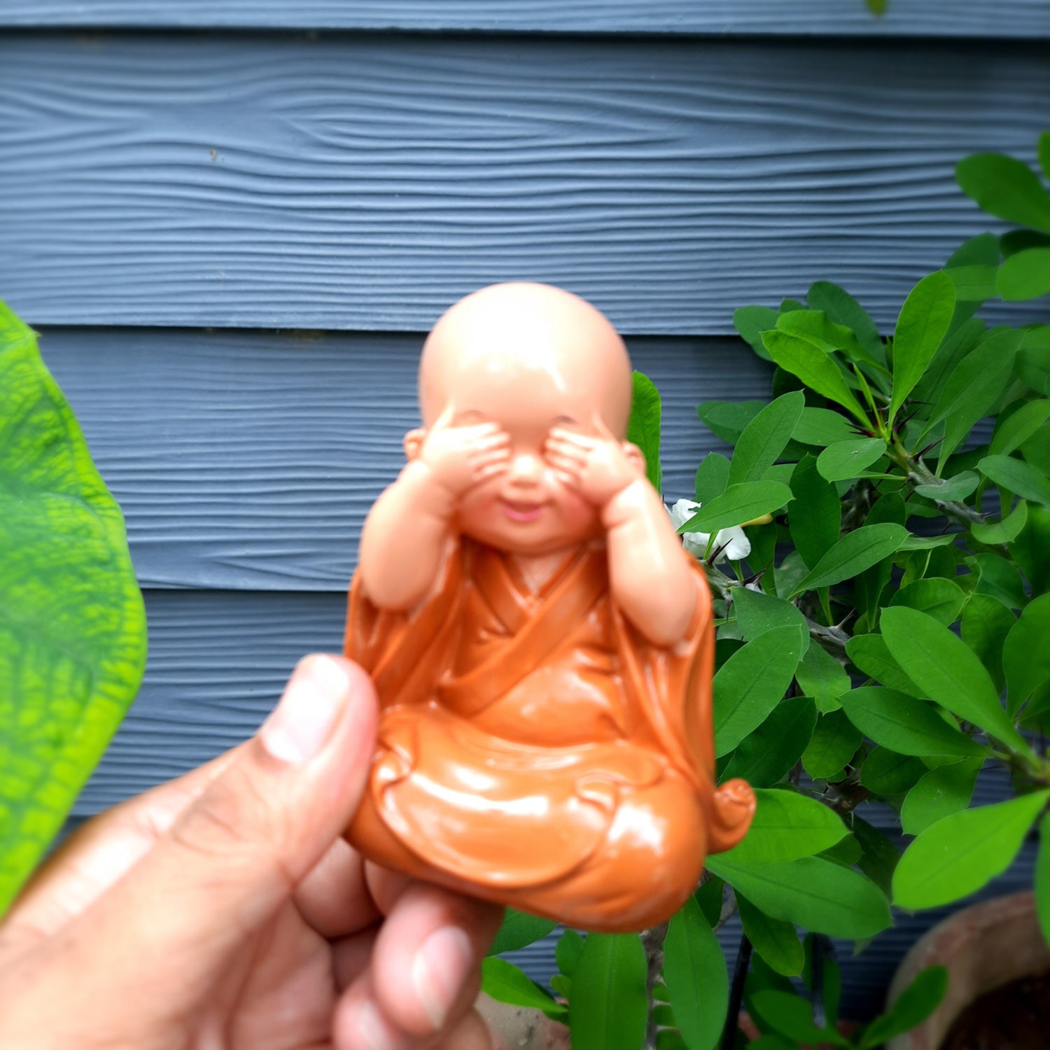 Buddha Baby Monk Showpiece | Feng Shui Decor - For Good Luck, Home, Table, Office Decor, Gift & Car Dashboard - 4 Inch - Apkamart