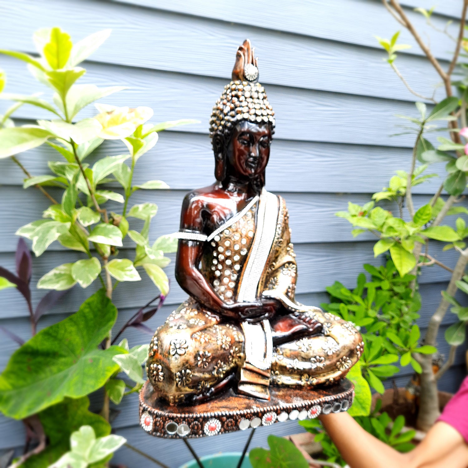 Buddha In Meditation Statue | Lord Gautam Buddha Big Idol Showpiece - For Living room, Home, Table, Centerpiece, Meditation Room, Office Decor & Gift -18 Inch - Apkamart