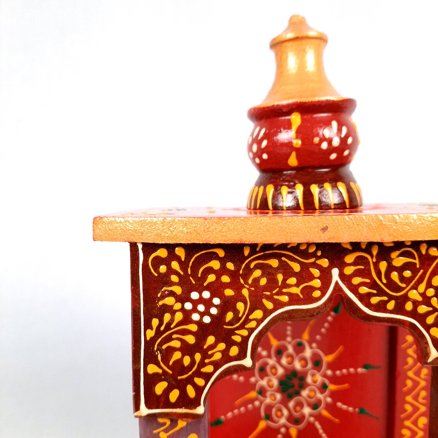 Wooden Temple for Home | Pooja Mandir -10 Inch - ApkaMart #Style_style 1