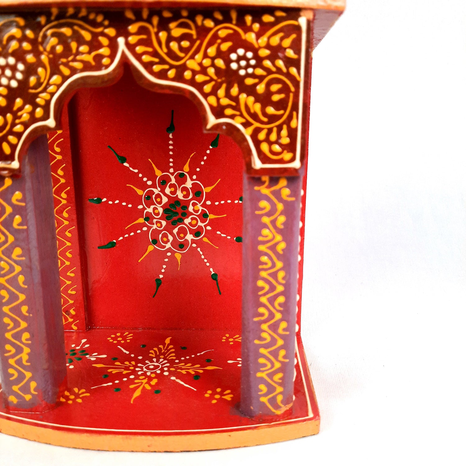 Wooden Temple for Home | Pooja Mandir -10 Inch - ApkaMart #Style_style 1