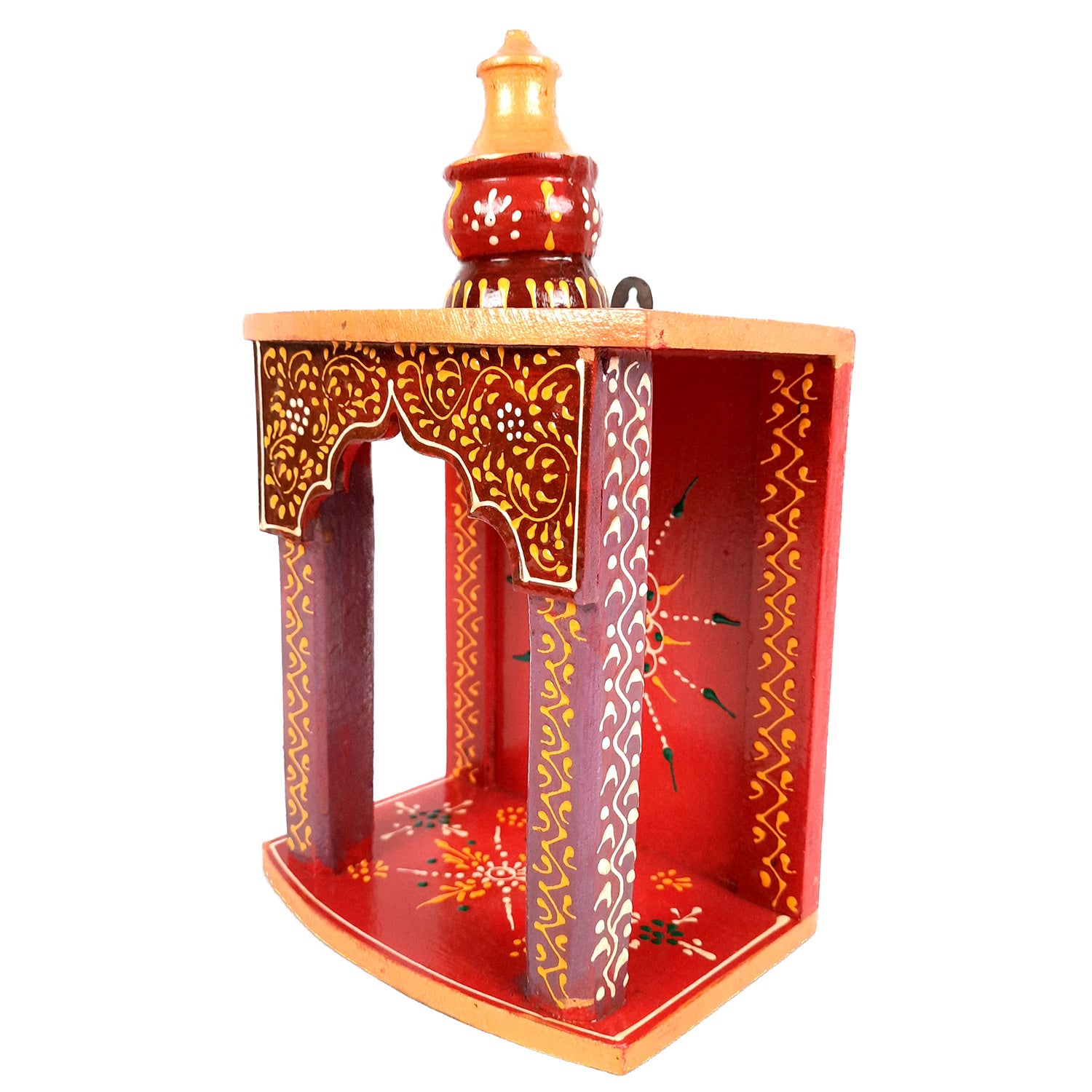 Wooden Temple for Home | Pooja Mandir -10 Inch - ApkaMart #Style_style 1