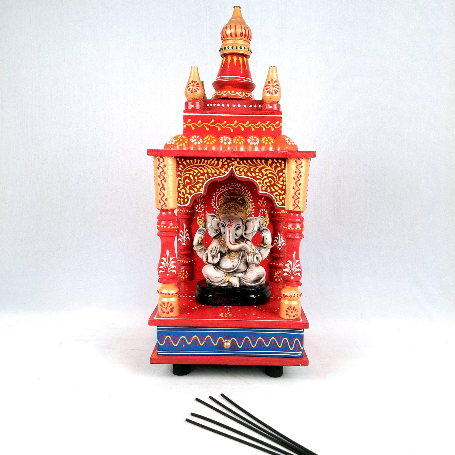 Wooden Temple for Home Big Size - Puja Mandir - 20 inch- Apkamart