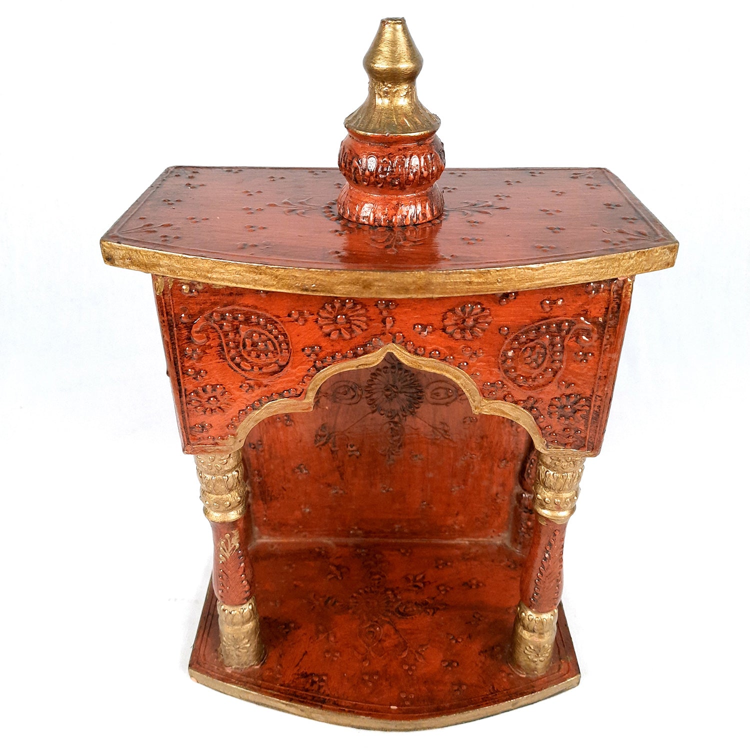 Wooden Temple for Home - Wooden Pooja Mandir - 14 Inch- Apkamart