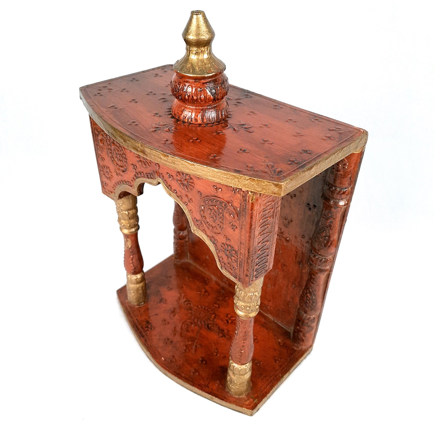 Wooden Temple for Home - Wooden Pooja Mandir - 14 Inch- Apkamart