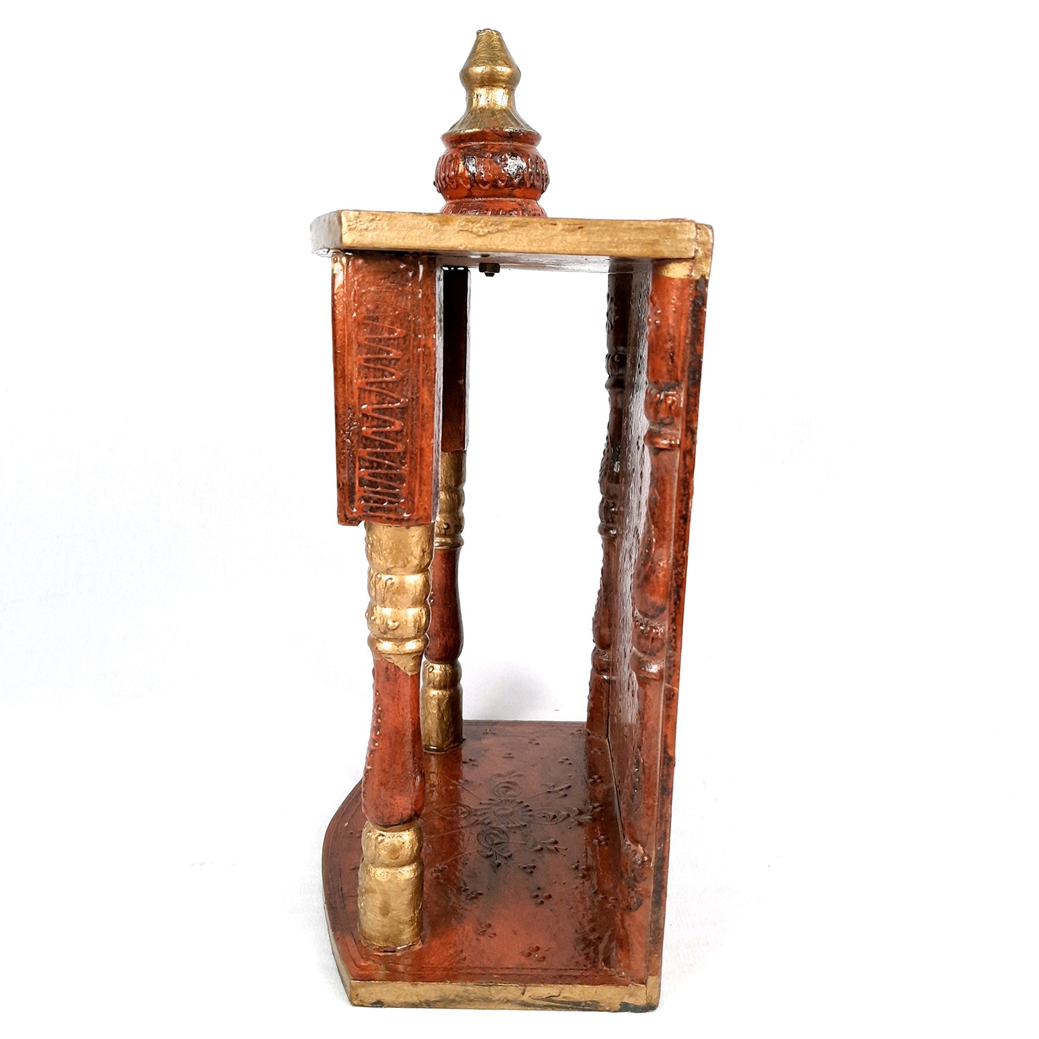 Wooden Temple for Home - Wooden Pooja Mandir - 14 Inch- Apkamart