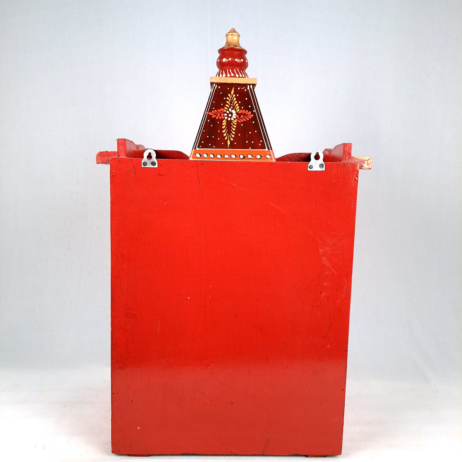 Pooja Temple Wooden With Storage Drawer | Big Mandir For Home | Puja Stand Mandap Wall Mounted – For House, Ghar, Office, Shop - 23 Inch