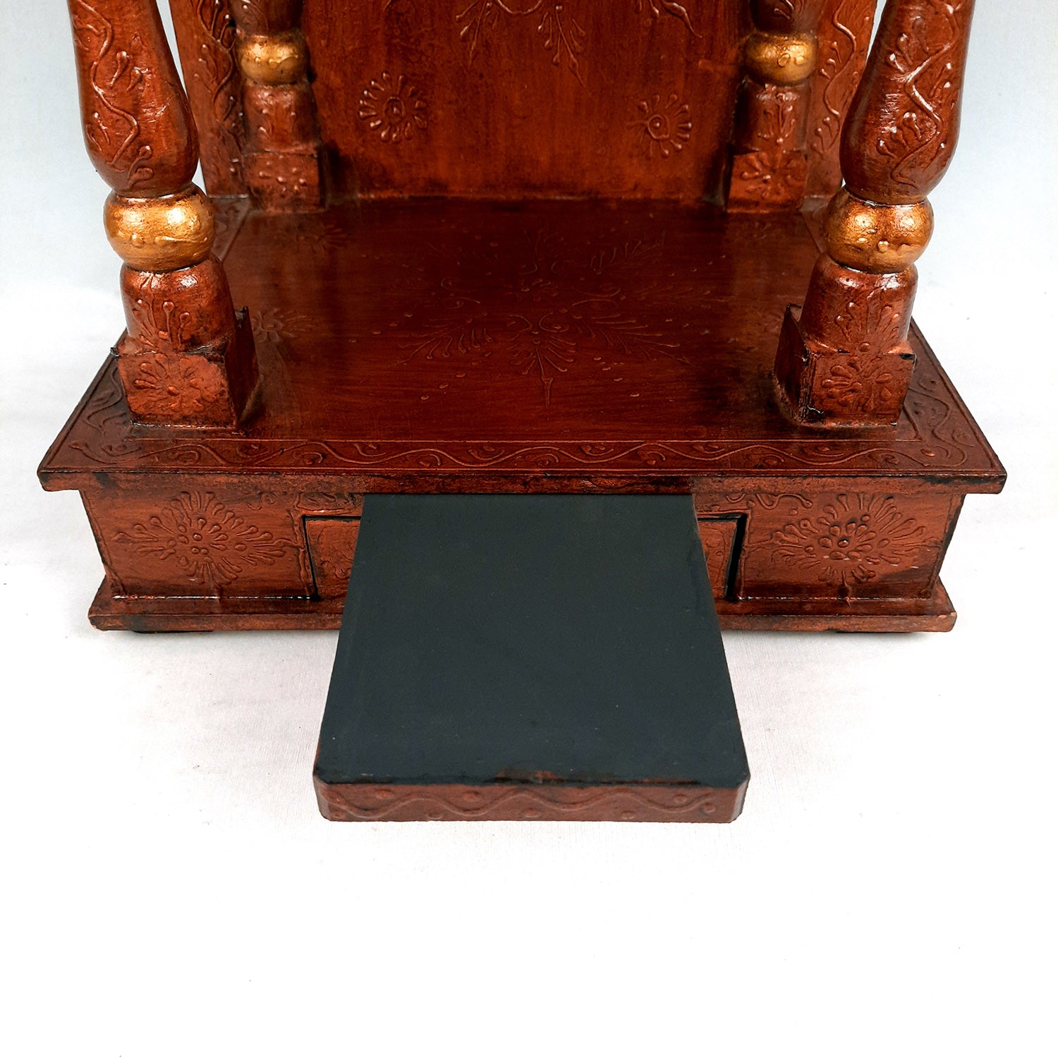 Wooden Temple for Home Big Size - Shelf with Doors - 23 Inch- Apkamart