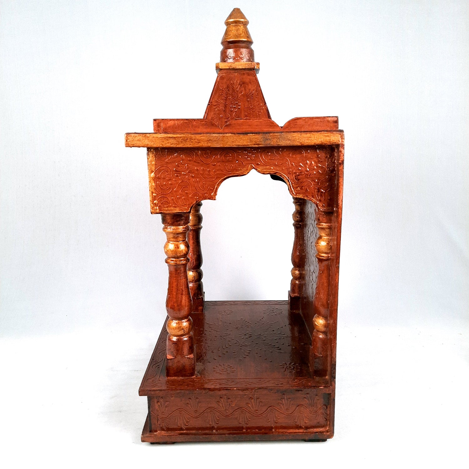 Wooden Temple for Home Big Size - Shelf with Doors - 23 Inch- Apkamart