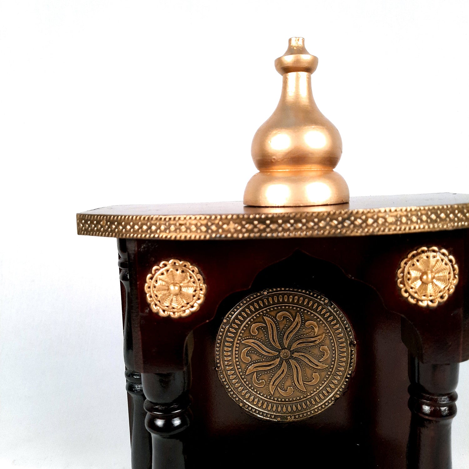 Pooja Mandir | Home Temple Wooden With Premium Finish | Puja Stand / Unit Wall Hanging – For Home, Ghar, Office, Shop - 13 Inch - Apkamart