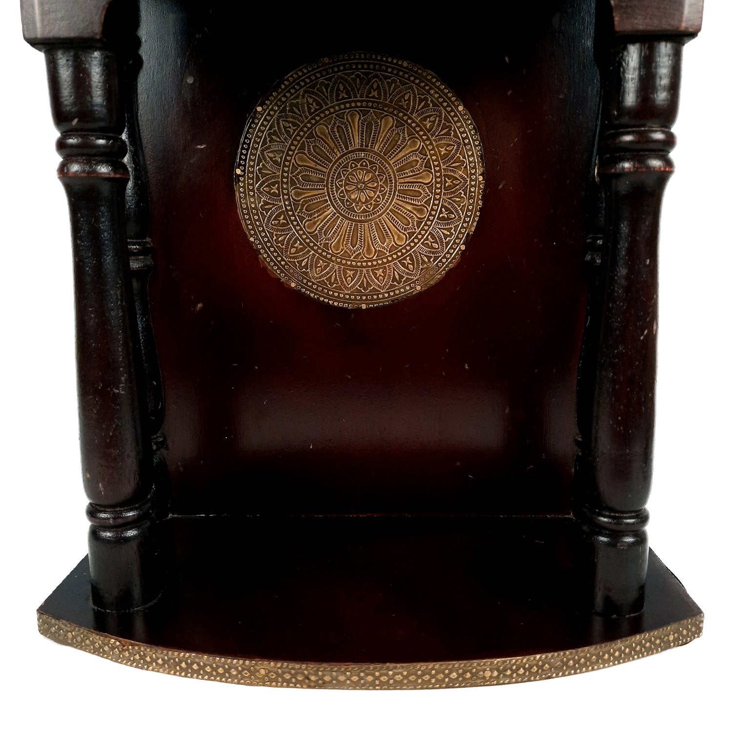 Pooja Mandir | Home Temple With Premium Wood Finish | Brass Puja Stand / Unit Wall Hanging – For Home, Ghar, Office, Shop - 18 inch - Apkamart