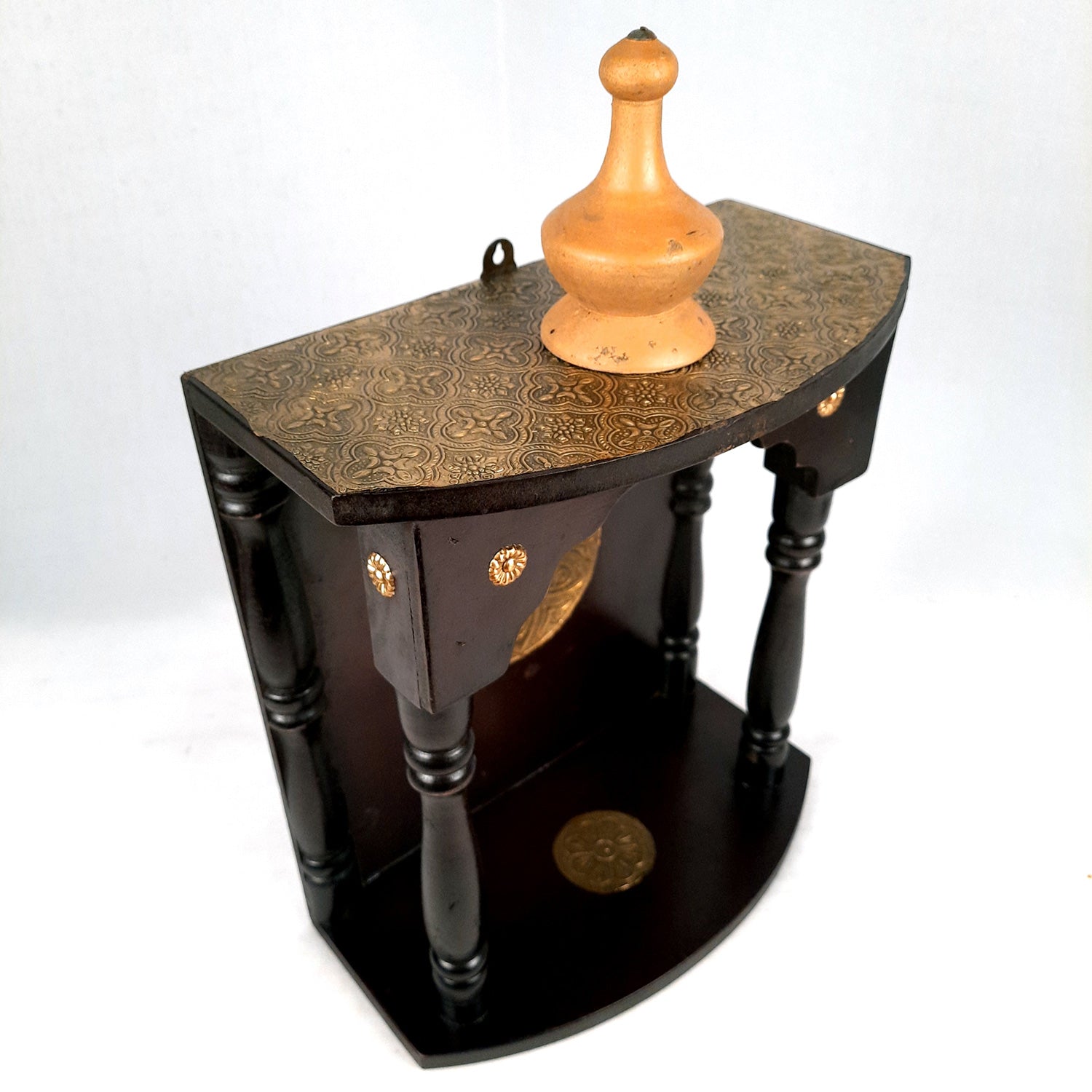 Pooja Mandir Antique | Home Temple with Wooden Rustic Look | Puja Stand/Unit – for Home, Ghar, Office, Shop - 16 inch- apkamart