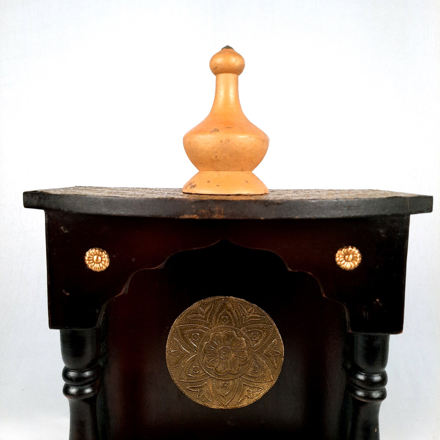 Pooja Mandir Antique | Home Temple with Wooden Rustic Look | Puja Stand/Unit – for Home, Ghar, Office, Shop - 16 inch- apkamart