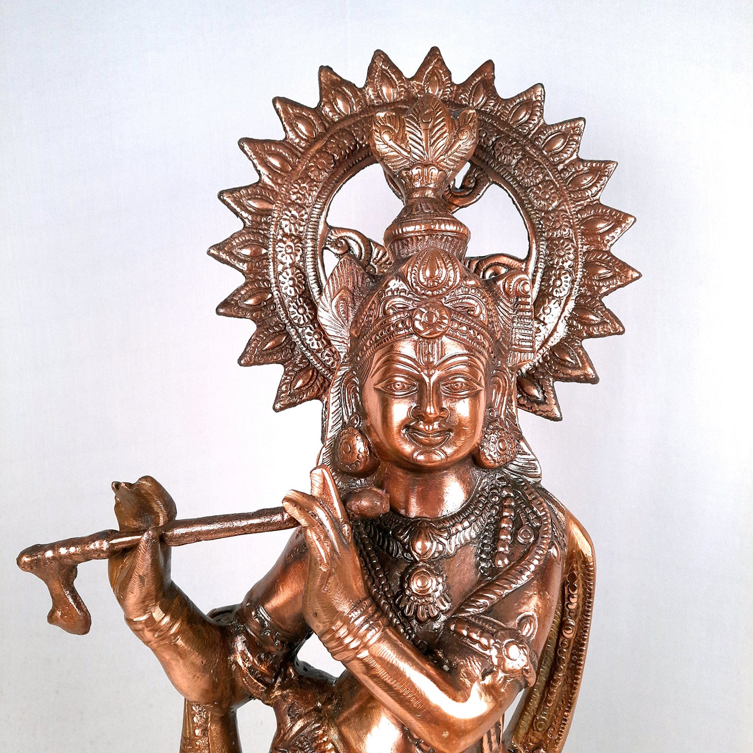 Lord Krishna Statue | Shri Krishna Idol | Krishna Ji Murti Big Size - For Pooja, Temple, Office & Home Decor - 31 Inch - Apkamart