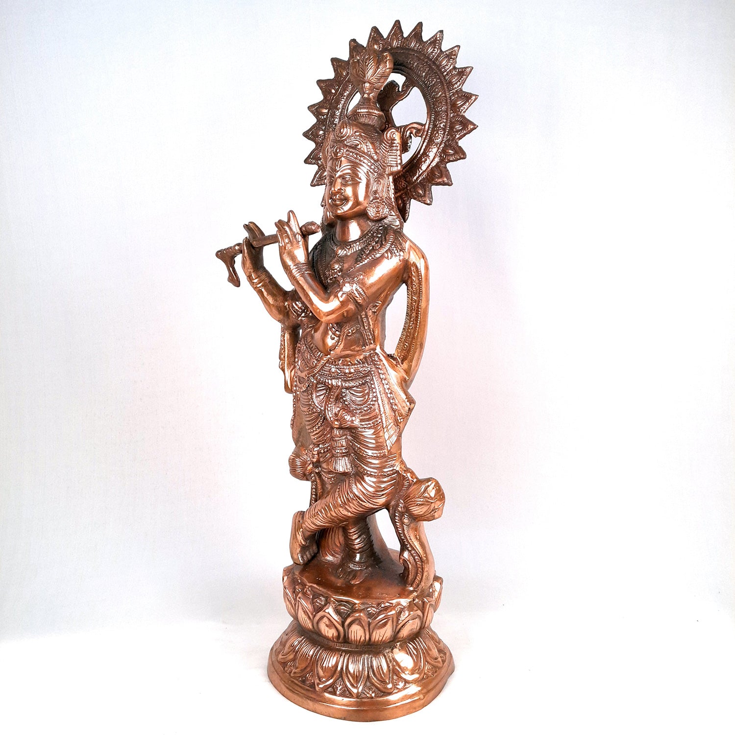 Lord Krishna Statue | Shri Krishna Idol | Krishna Ji Murti Big Size - For Pooja, Temple, Office & Home Decor - 31 Inch - Apkamart