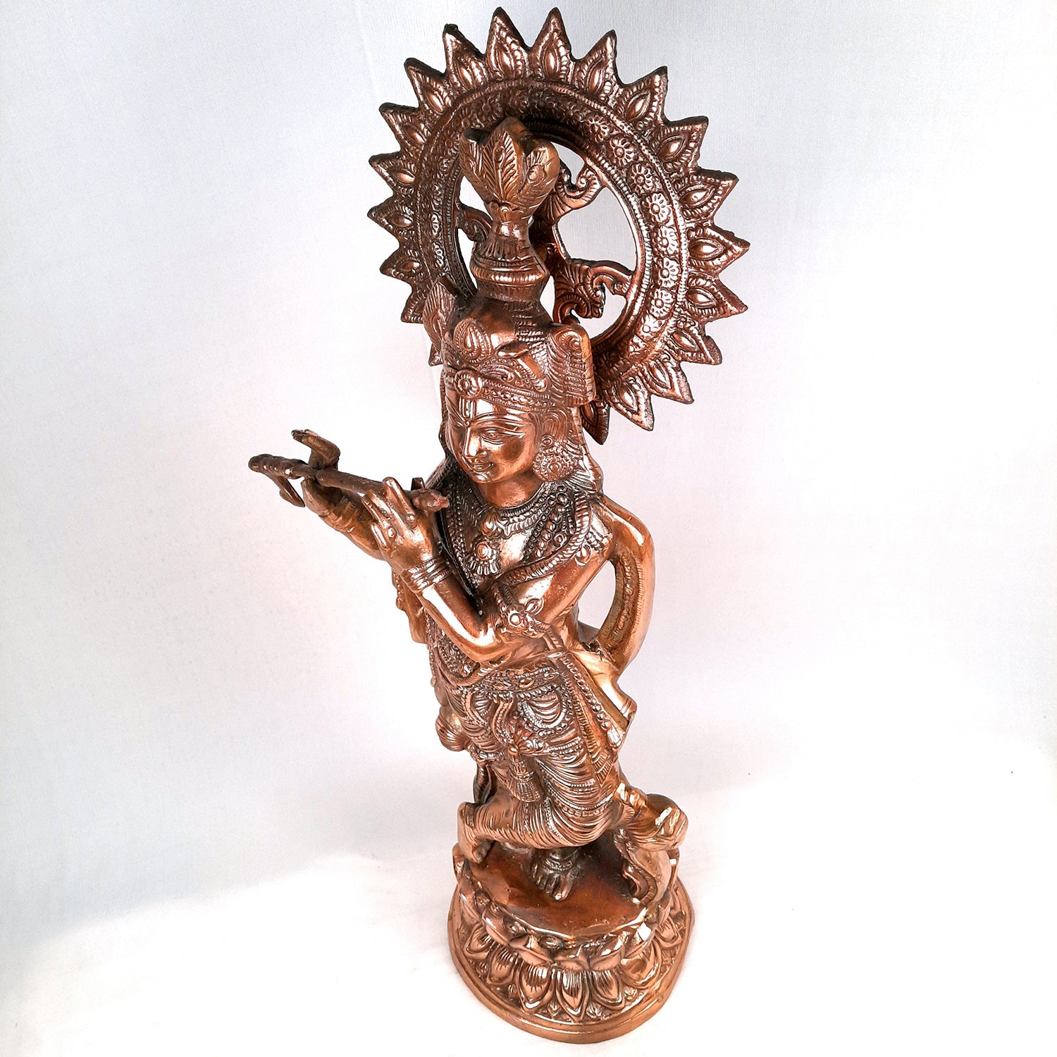 Lord Krishna Statue | Shri Krishna Idol | Krishna Ji Murti Big Size - For Pooja, Temple, Office & Home Decor - 31 Inch - Apkamart
