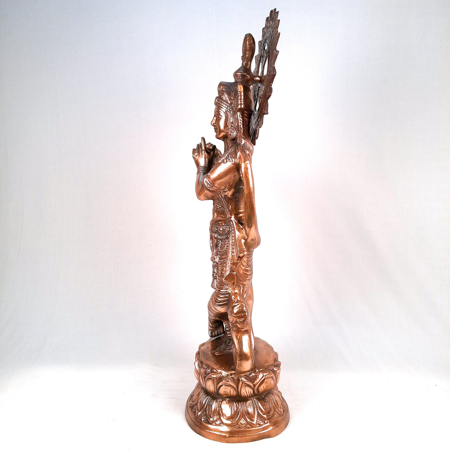 Lord Krishna Statue | Shri Krishna Idol | Krishna Ji Murti Big Size - For Pooja, Temple, Office & Home Decor - 31 Inch - Apkamart