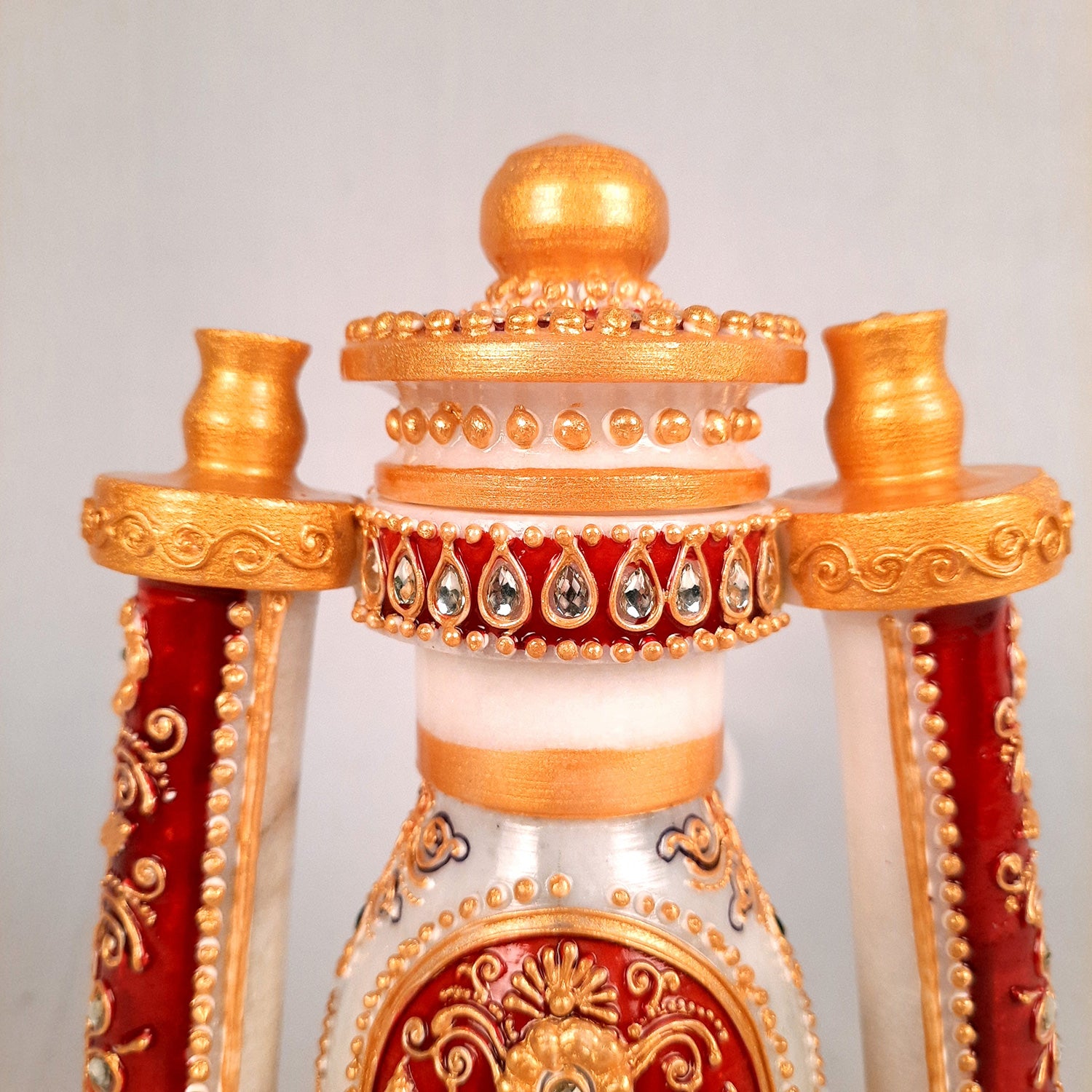 Lantern | Table Lamp Marble - for Bedroom & Living Room - 9 Inch- Apkamart