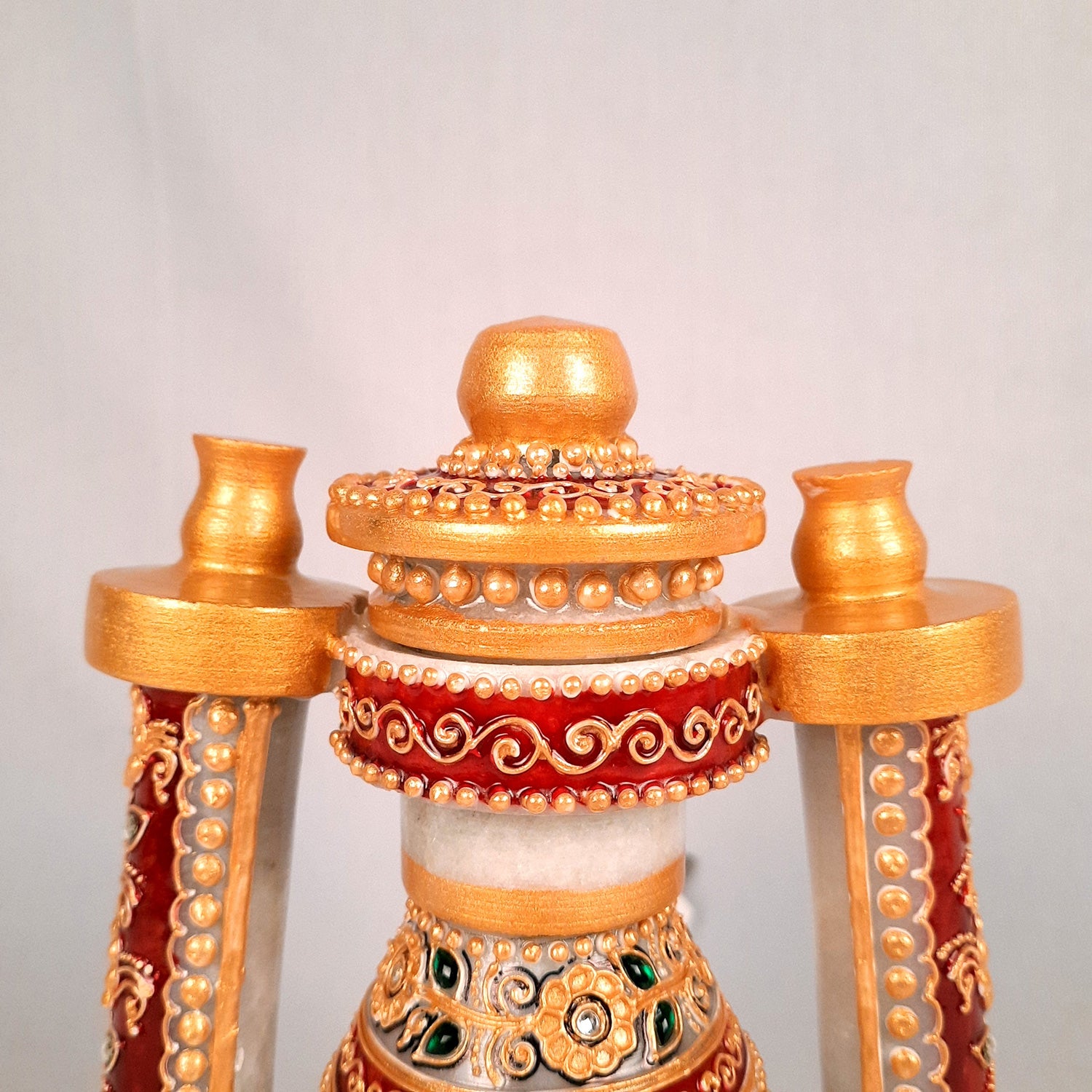 Lantern | Table Lamp Marble - for Home Decor & Gifts - 9 Inch- Apkamart