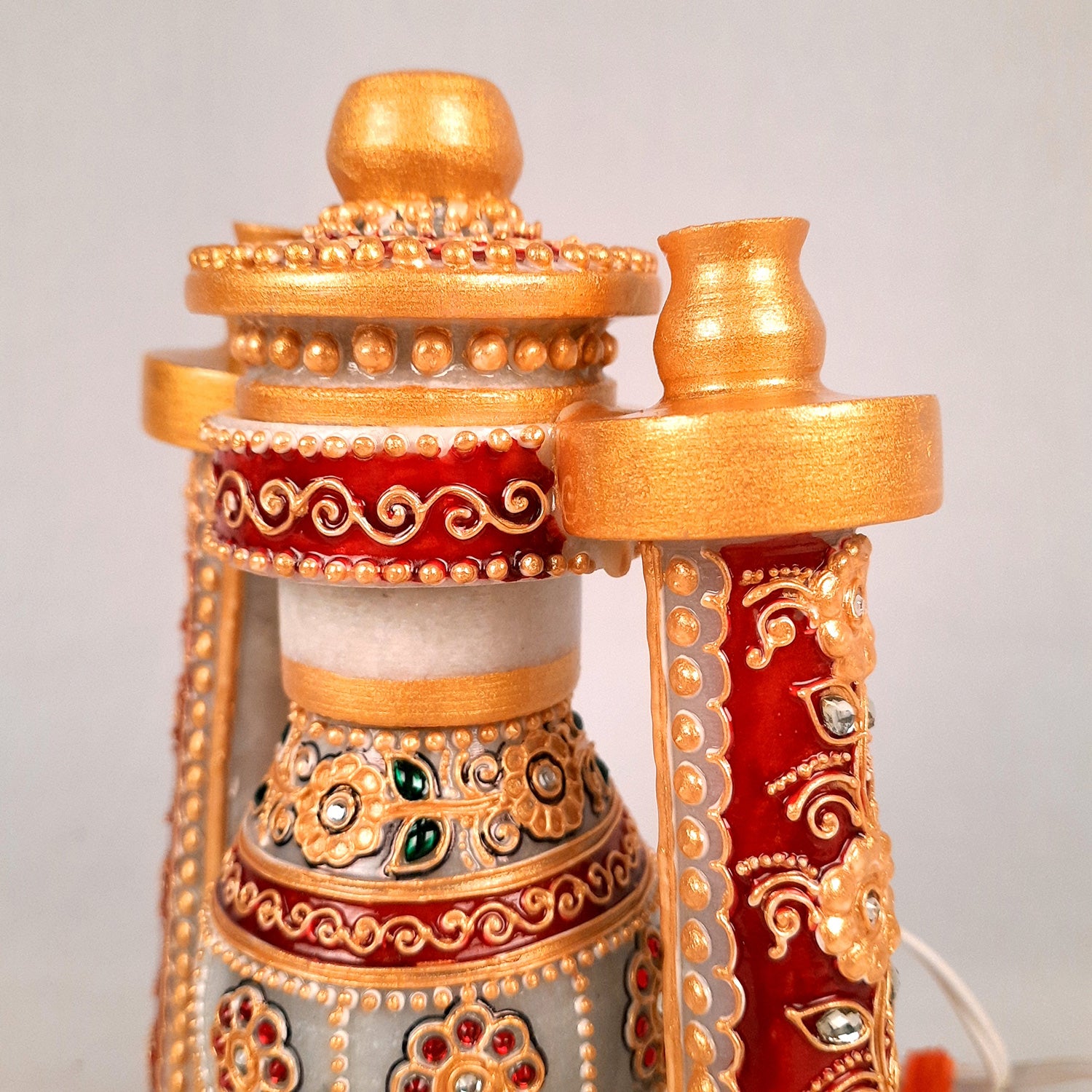 Lantern | Table Lamp Marble - for Home Decor & Gifts - 9 Inch- Apkamart