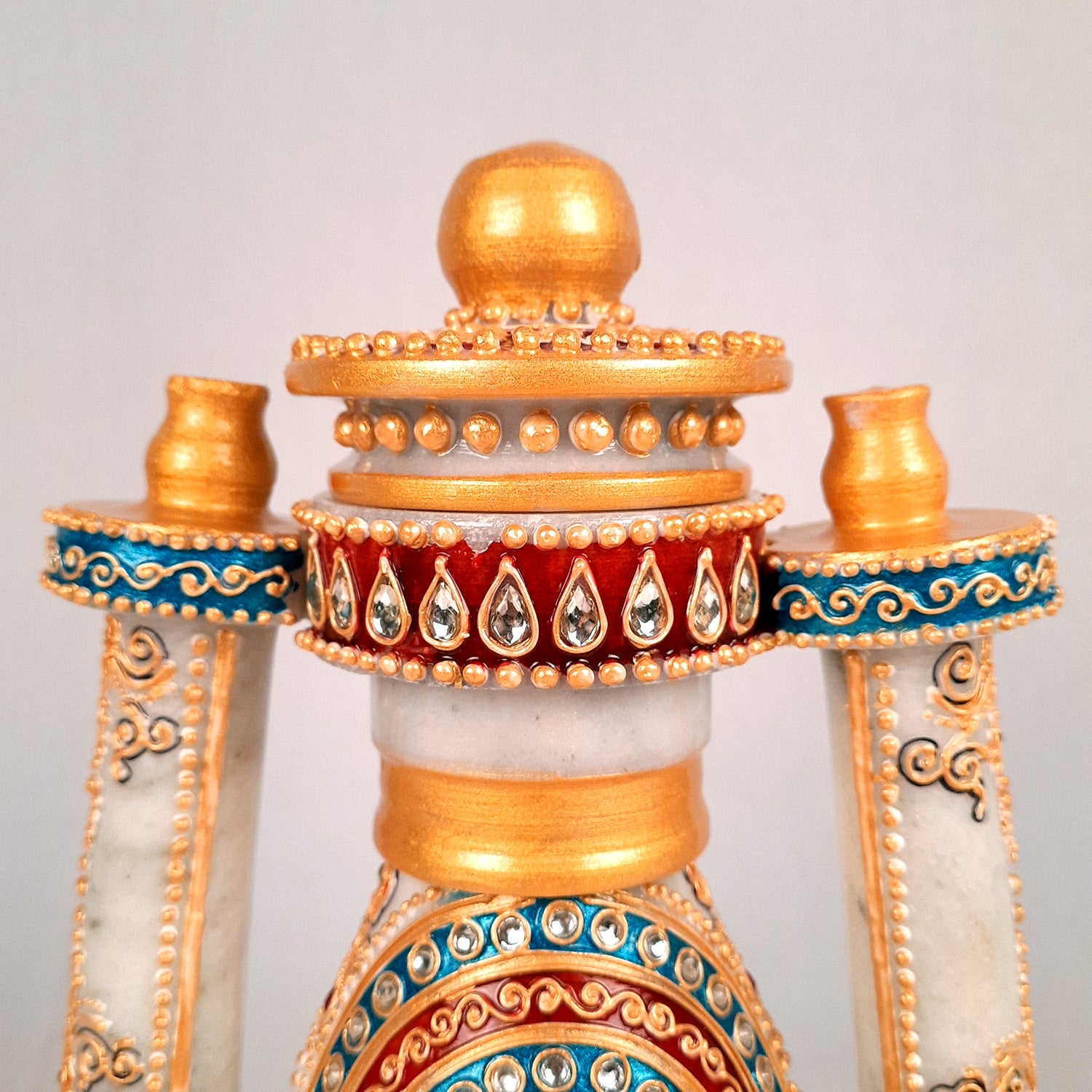 Lantern | Table Lamp Marble - for Home Decor & Gifts - 10 Inch- Apkamart