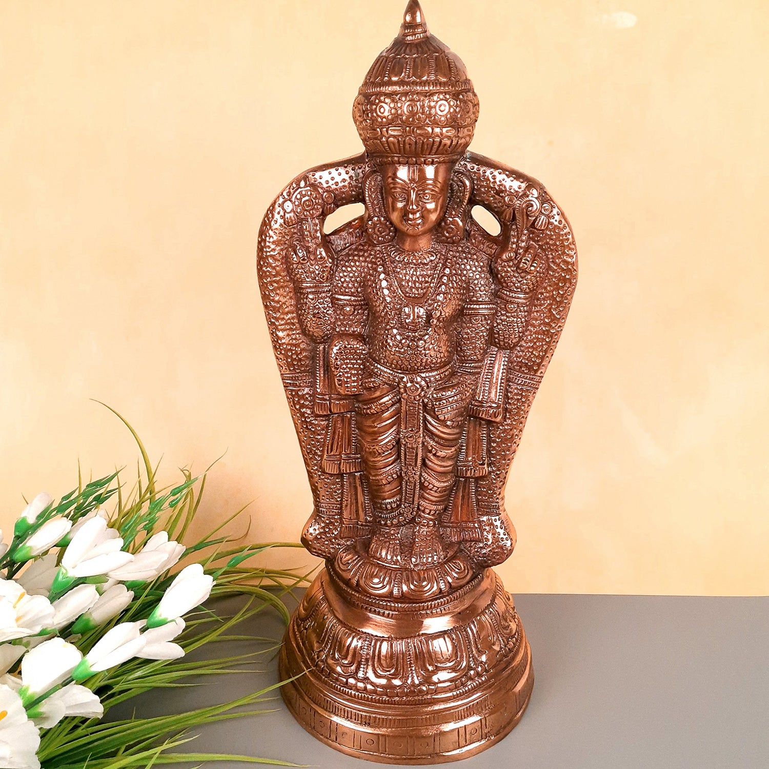 Lord Vishnu Statue Idol | Lord Vishnu Ji Murti - For Puja, Temple, Home Decora & Gift - 20 Inch - apkamart