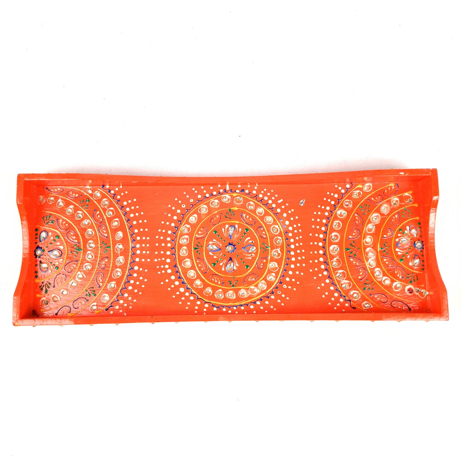 Serving Tray Wooden With Four Steel Bowls & Lid | Snack & Dry Fruit Serving Tray - For Home, Dining Table, Kitchen Decor | Wedding & Housewarming Gift