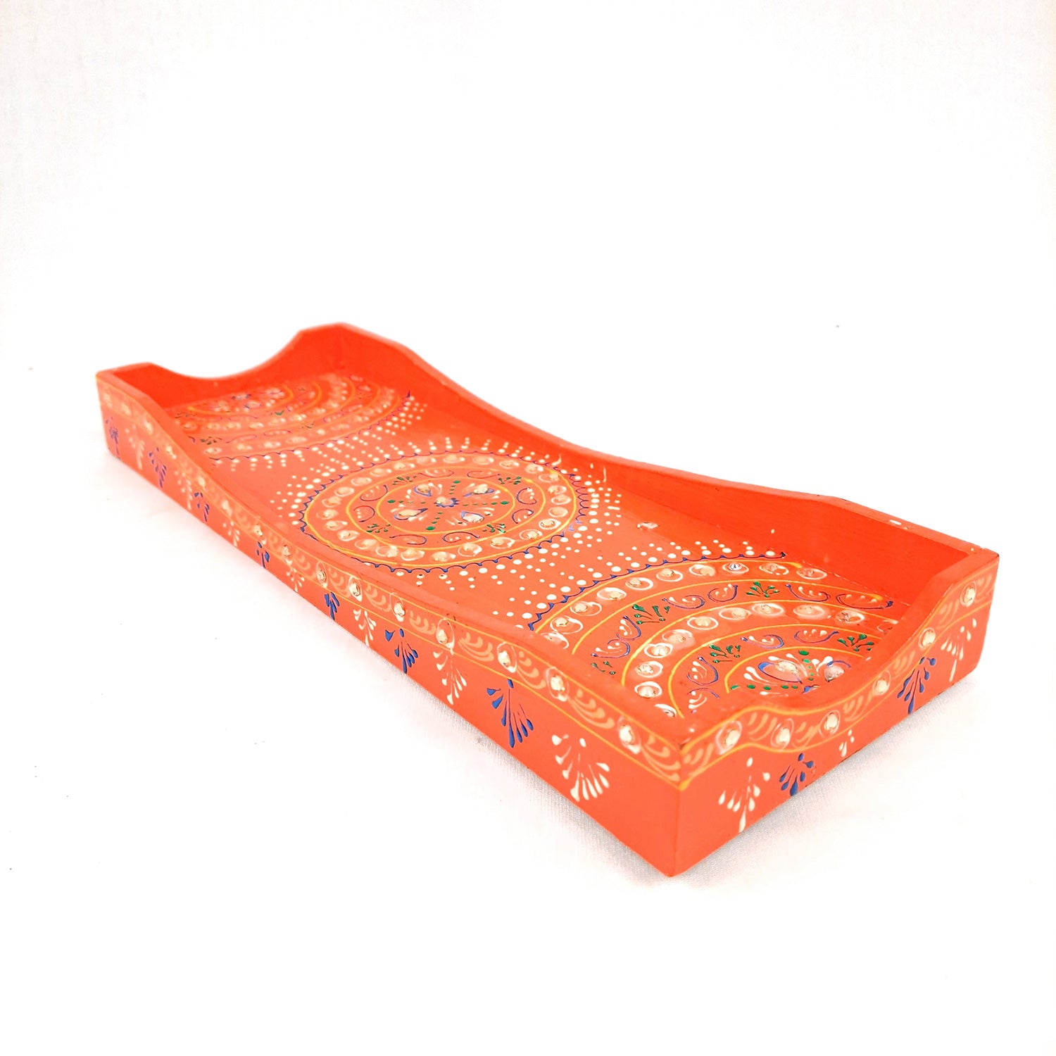 Serving Tray Wooden With Four Steel Bowls & Lid | Snack & Dry Fruit Serving Tray - For Home, Dining Table, Kitchen Decor | Wedding & Housewarming Gift