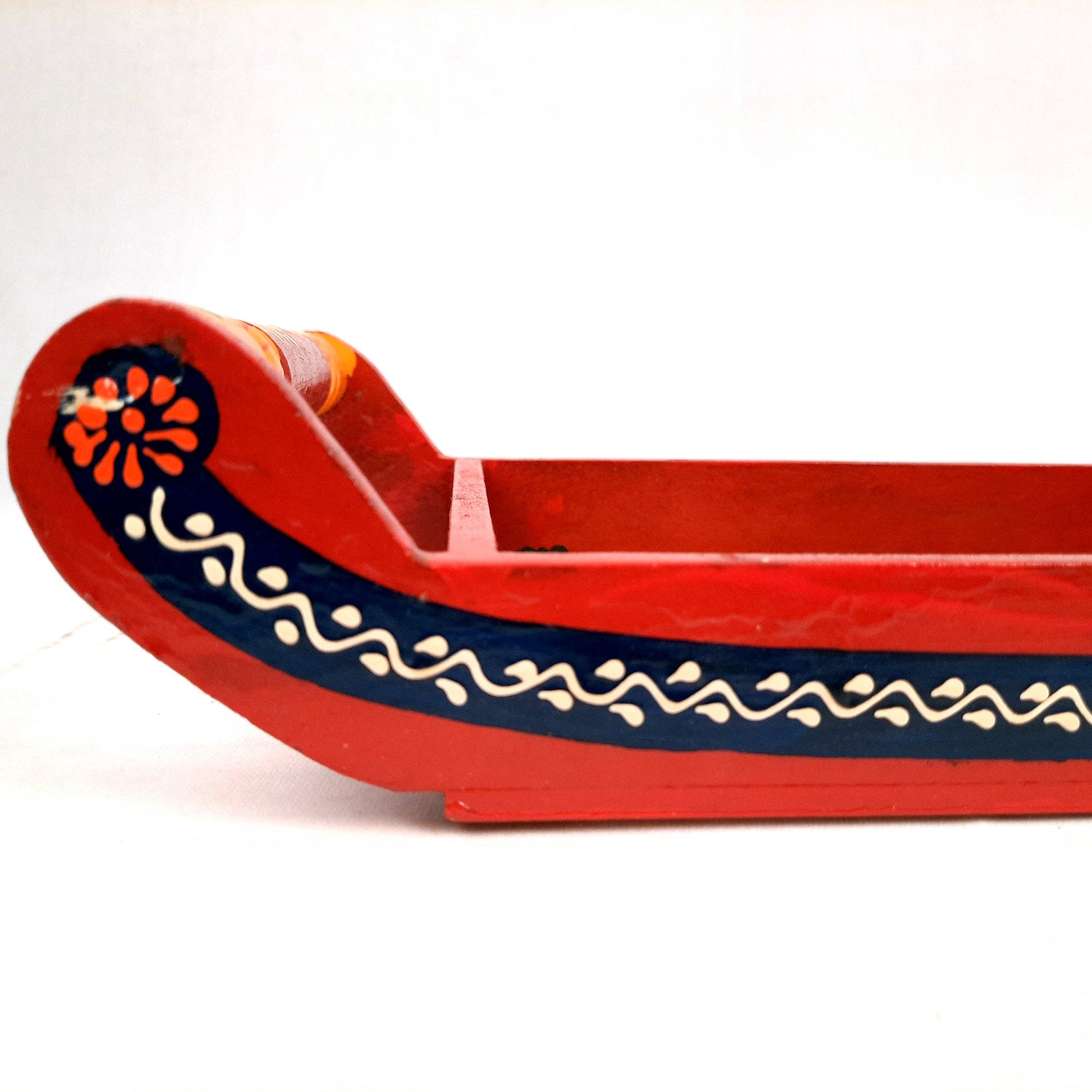 Serving Tray | Tea & Snacks Serving Platter Wooden | Tray With Handles - for Home, Dining Table, Kitchen Decor, Restaurants, Office, Cafe & Gifts - 13 Inch - Apkamart