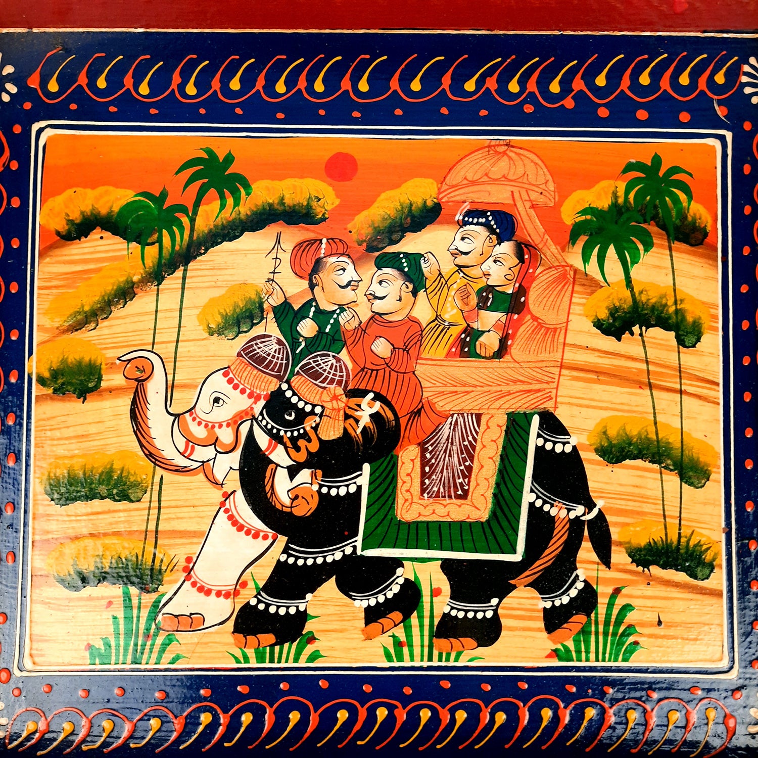 Serving Tray Wooden With Drawer | Tray Cum Organizer for Keeping Tea/ Sugar/ Coffee Sachet & Cutlery - for Home, Dining Table, Kitchen Decor, Restaurant, Office, Cafe - 12 Inch - Apkamart