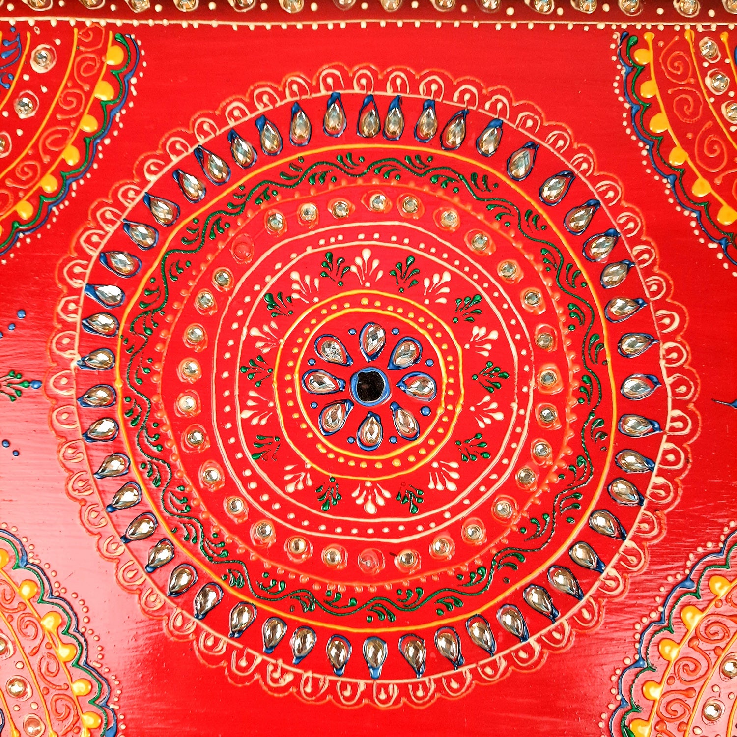 Wooden Serving Tray Set of 3 | Tea & Snacks Serving Platter - For Home, Dining Table, Kitchen Decor | Wedding & Housewarming Gift - Apkamart