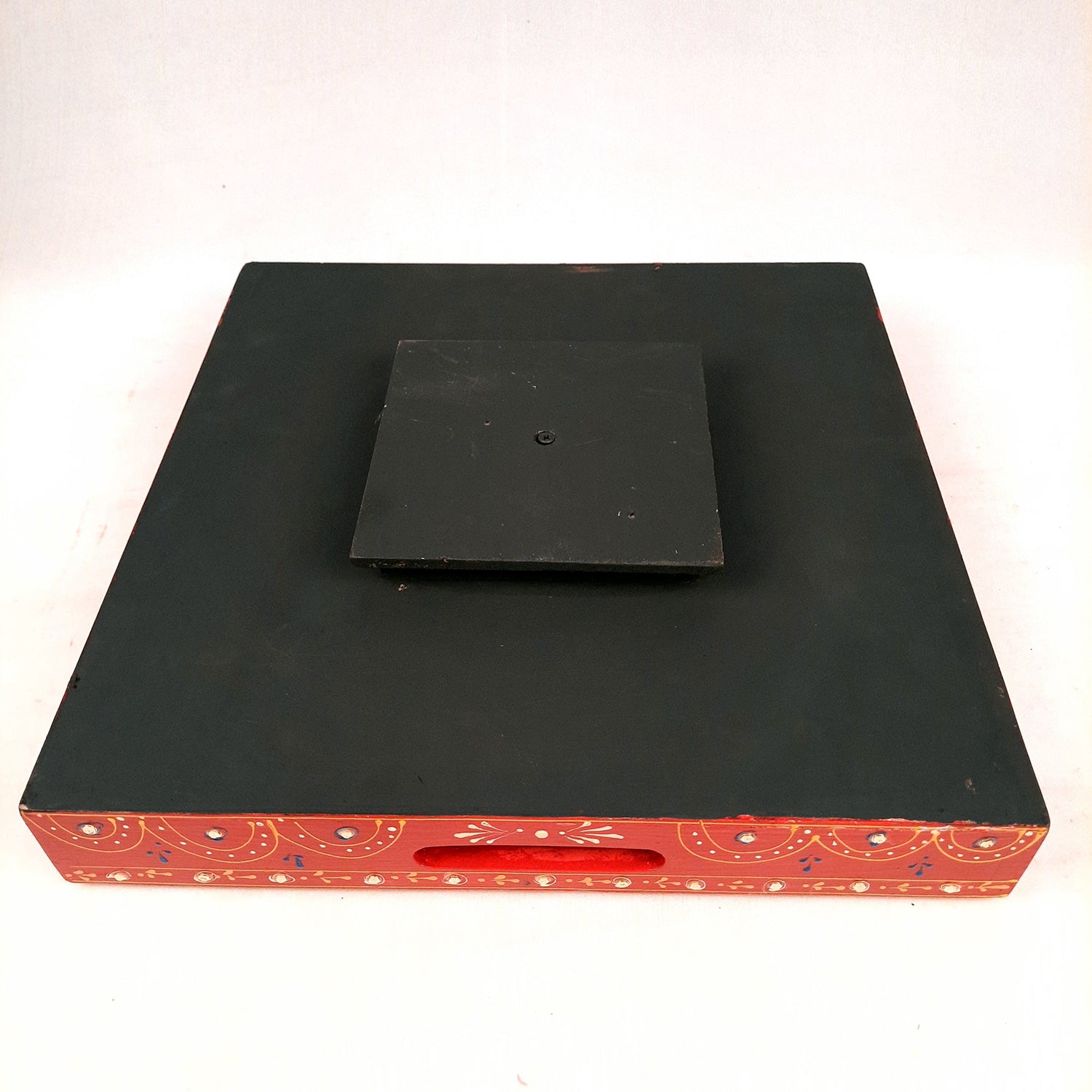 Serving Tray Wooden With Four Steel Bowls & Lid | Snack & Dry Fruit Serving Tray - For Home, Dining Table, Kitchen Decor | Wedding & Housewarming Gift - Apkamart