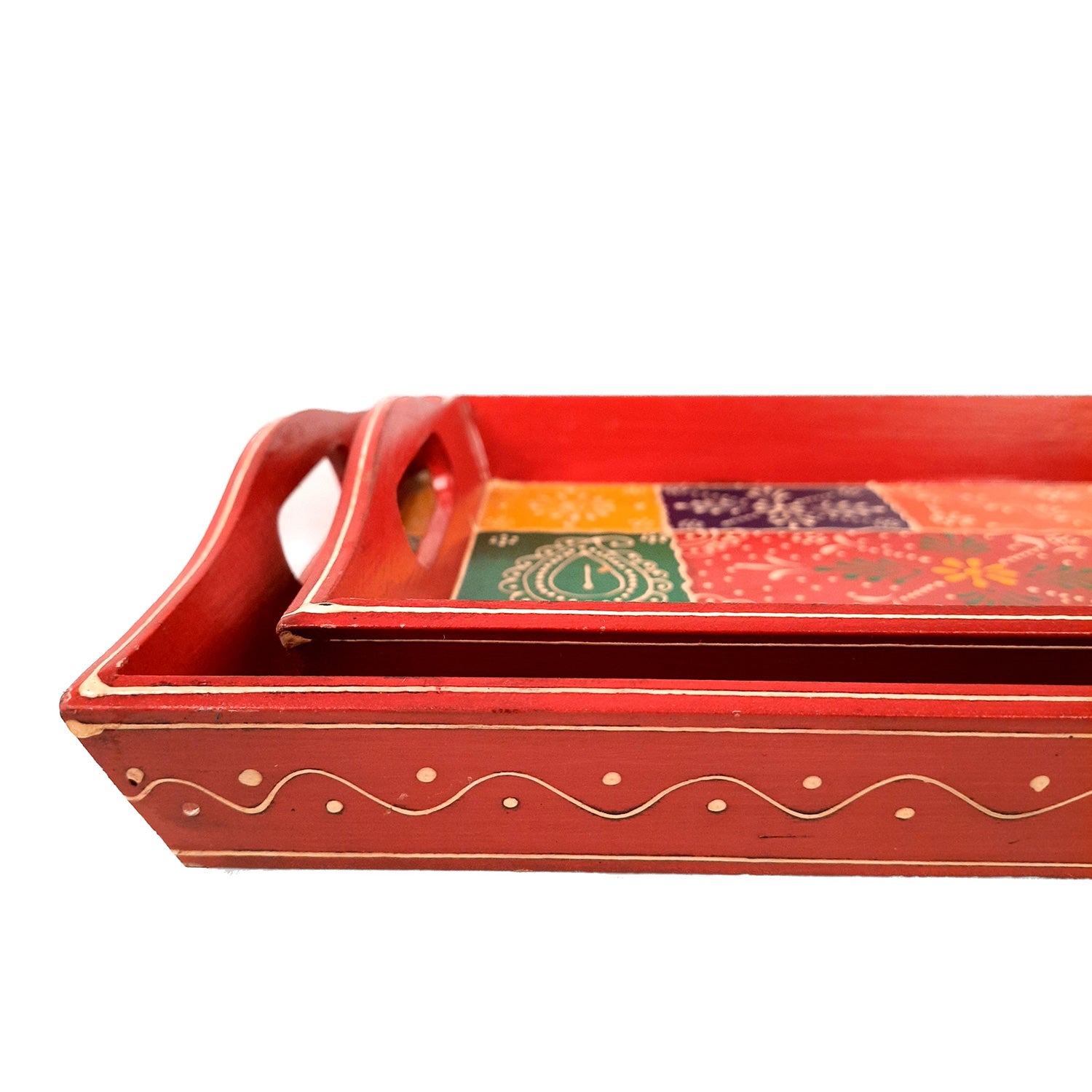 Decorative Serving Tray | Tray for office & Home - Set of 2- Apkamart