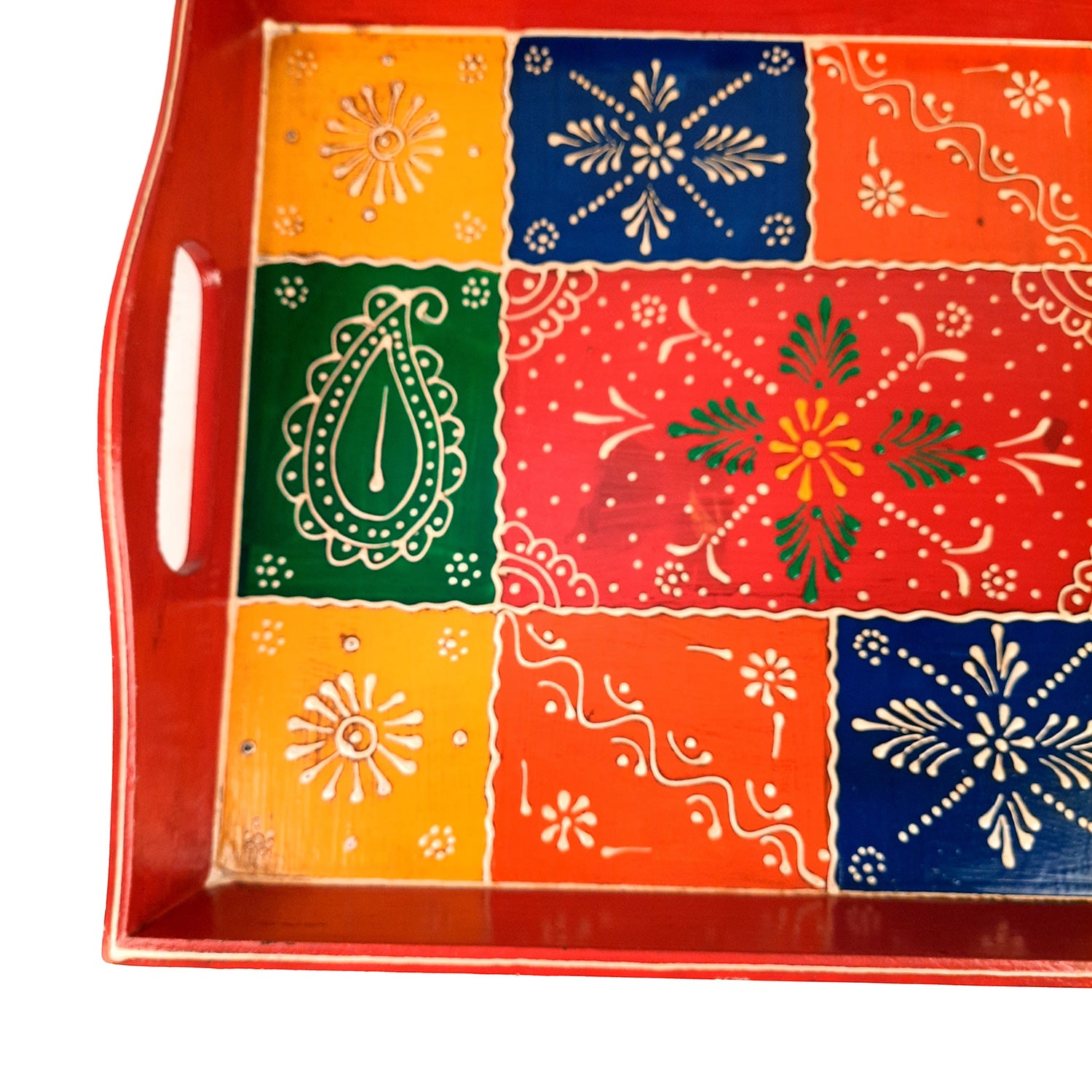 Decorative Tray | Tray for Serving and Home Decor - 13 Inch- Apkamart